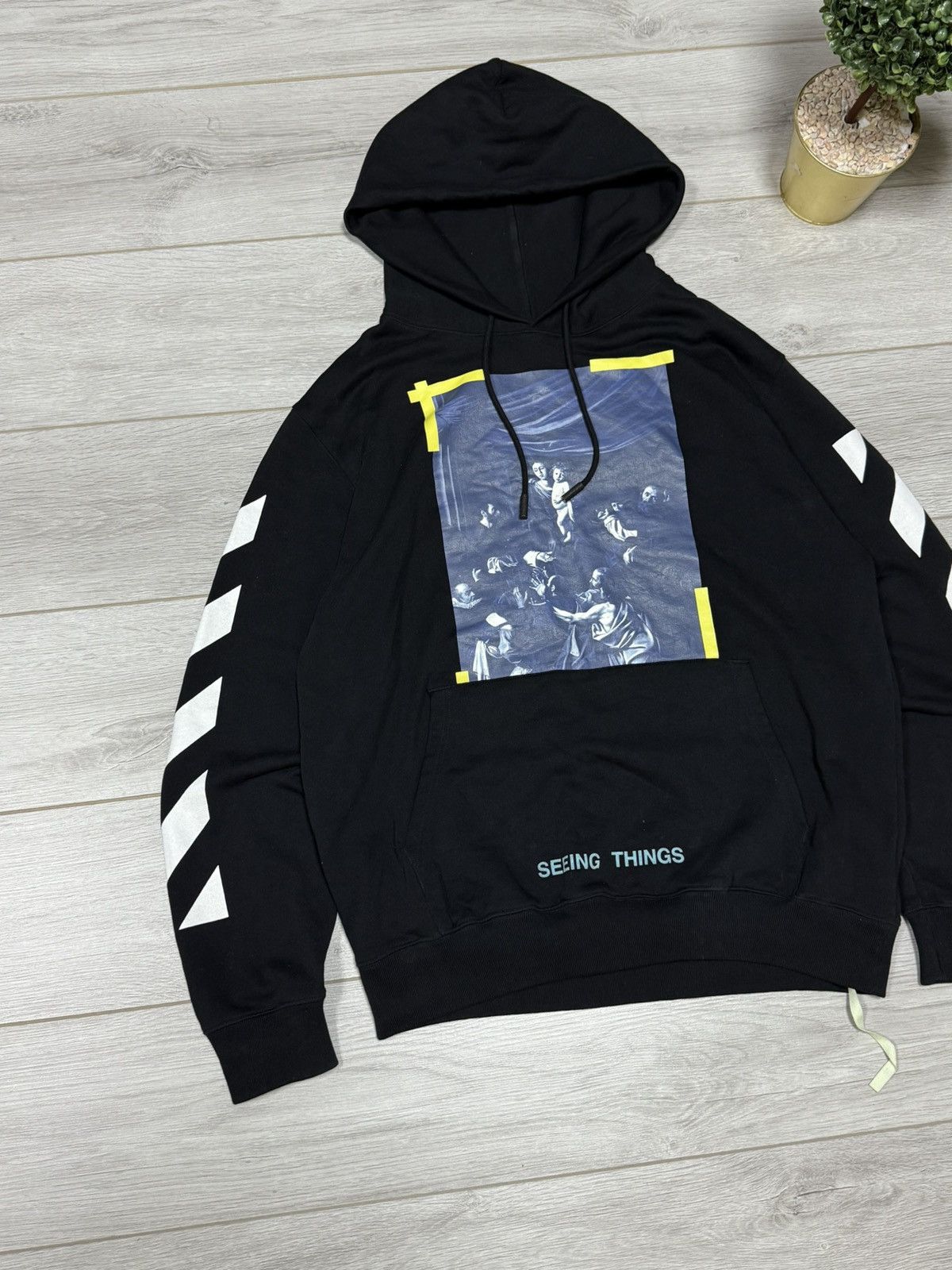 Off-White Off White Caravaggio hoodie oversize arrow tape seeing Size US L / EU 52-54 / 3 - 3 Thumbnail