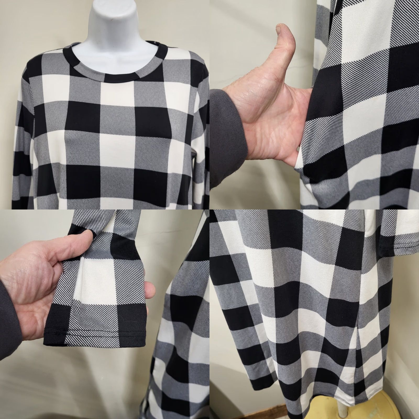 Vintage Cream & Sugar Dress Buffalo Plaid Long Sleeves 2 Pockets 40" Women's Size Medium A-Line Casual Vestment (If "Vestment" not allowed) Size M / US 6-8 / IT 42-44 - 8 Thumbnail