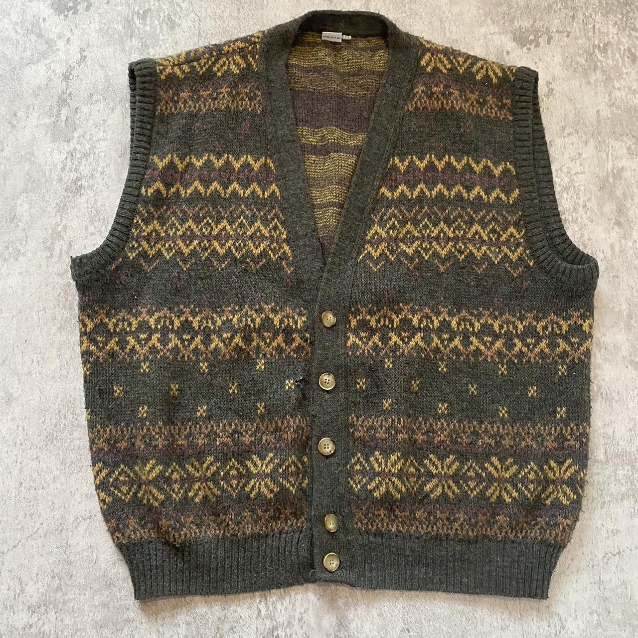 Other 90s Wool Retro Vintage Boxy Button patterned woolen Size S / US 4 / IT 40 - 1 Thumbnail