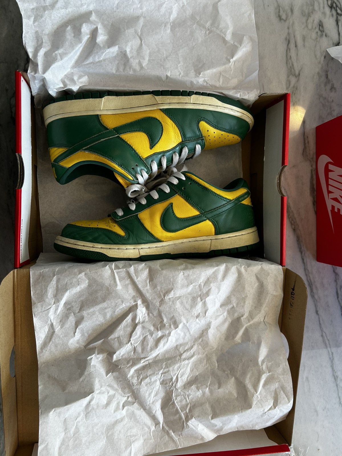 Nike Dunk Low SP Varsity Maize/Pine Green “Brazil” Size US 9.5 / EU 42-43 - 6 Thumbnail