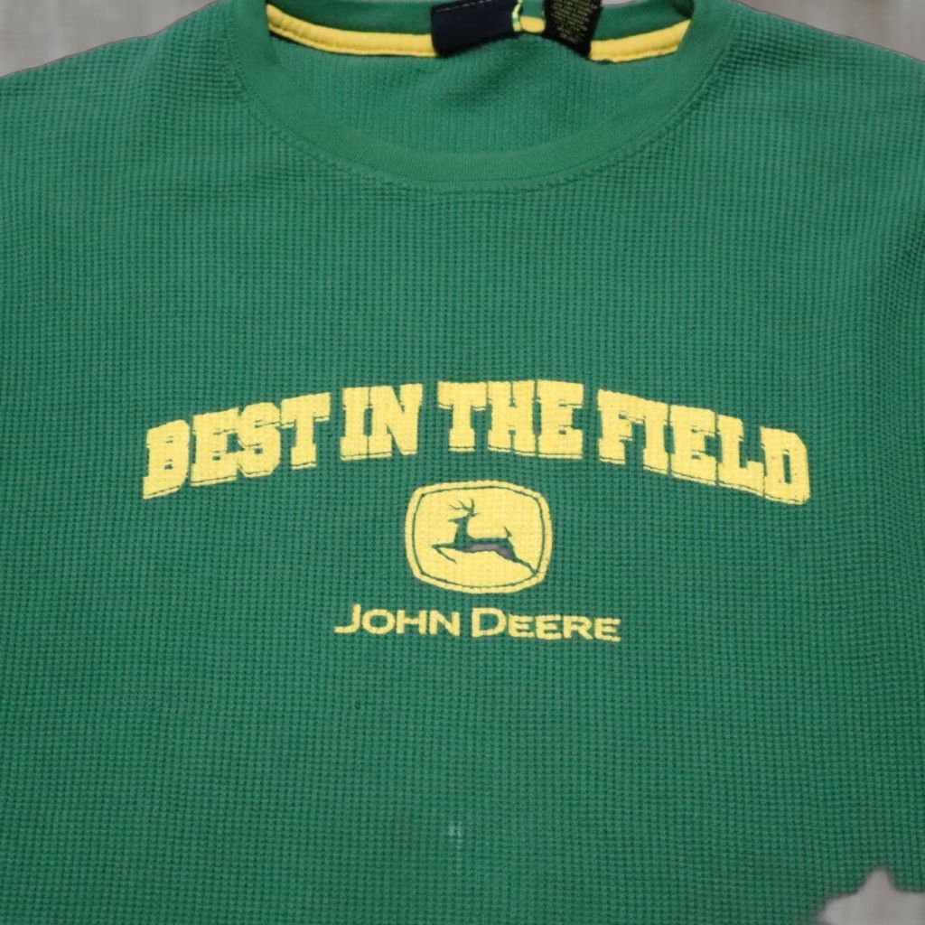 John Deere VINTAGE John Deere Crewneck Sweatshirt Pullover Boys Size L Large Green Logo Best In The Field Mens Size US L / EU 52-54 / 3 - 1 Thumbnail