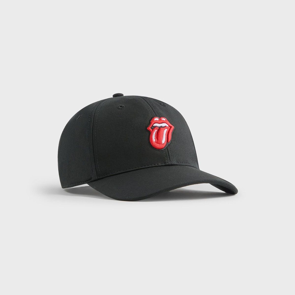 Kith Kith Rolling Stones Aaron Classic Cap Black Hat Embroidered Size ONE SIZE - 3 Thumbnail