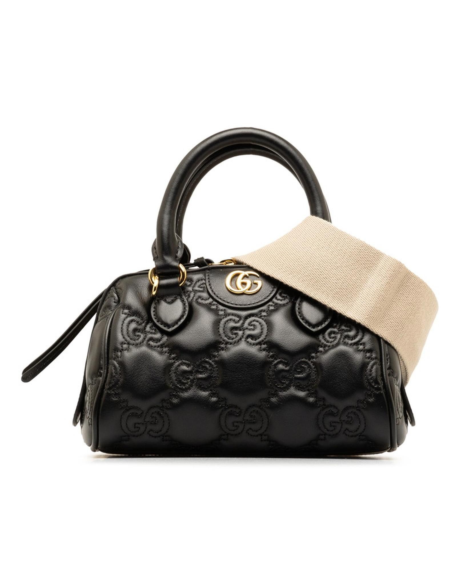 image of Gucci Matelasse Medium Handbag In Black, Women's