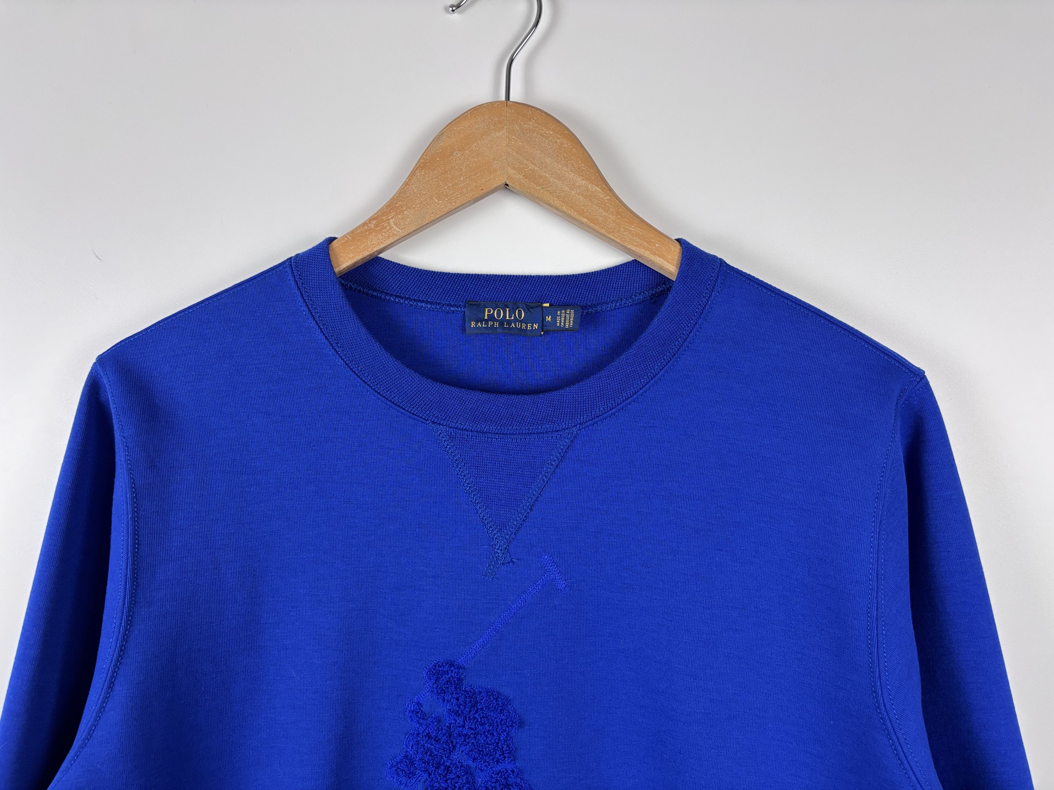 Polo Ralph Lauren Polo Ralph Lauren Big Logo Blue Sweatshirt Pullover Size M Size M / US 6-8 / IT 42-44 - 2 Thumbnail