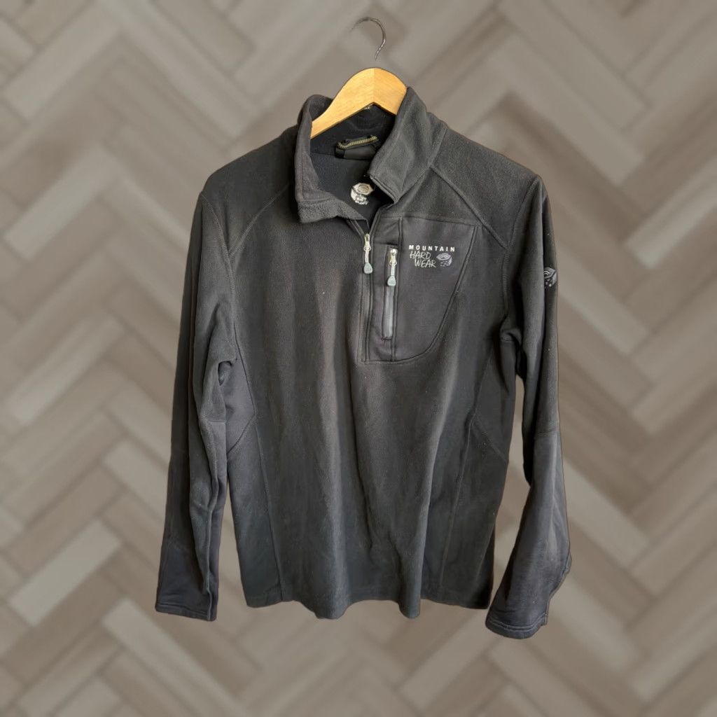 Mountain Hardwear Mountain Hardwear Sweater Mens Medium Black Fleece Half Zip Pullover Size US M / EU 48-50 / 2 - 1 Thumbnail