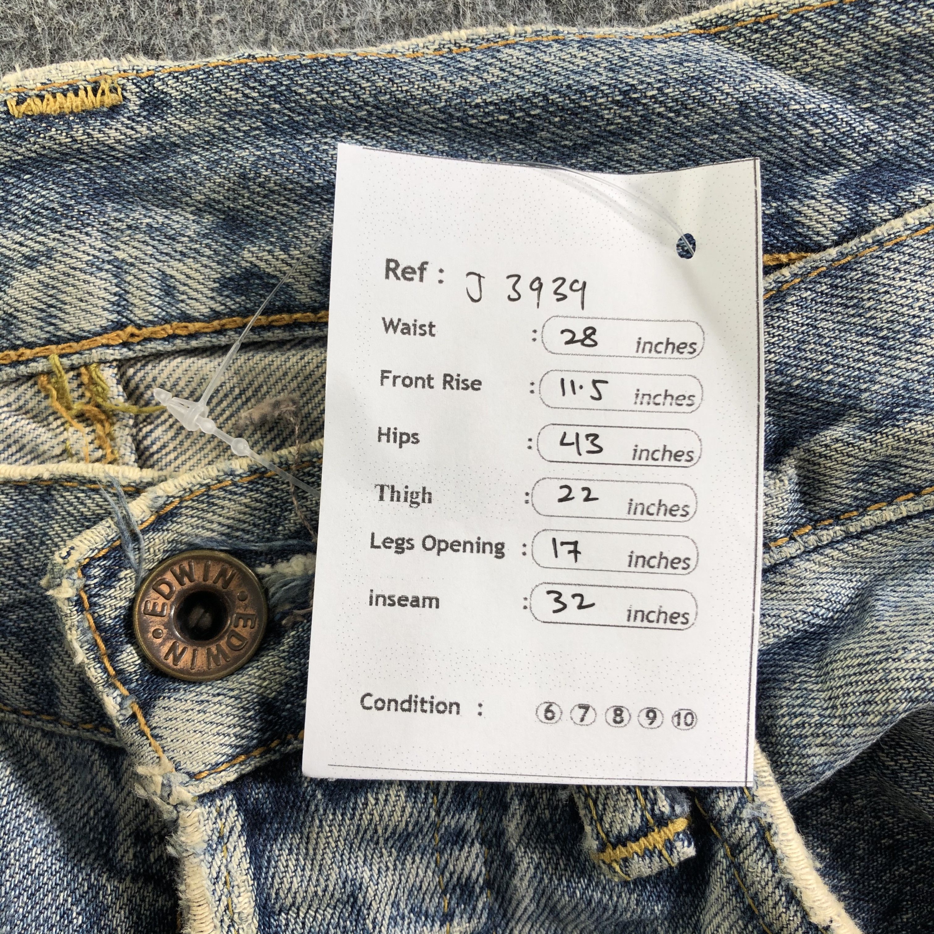 Edwin Vintage Edwin 505X Jeans-J3939 Size US 28 / EU 44 - 12 Thumbnail