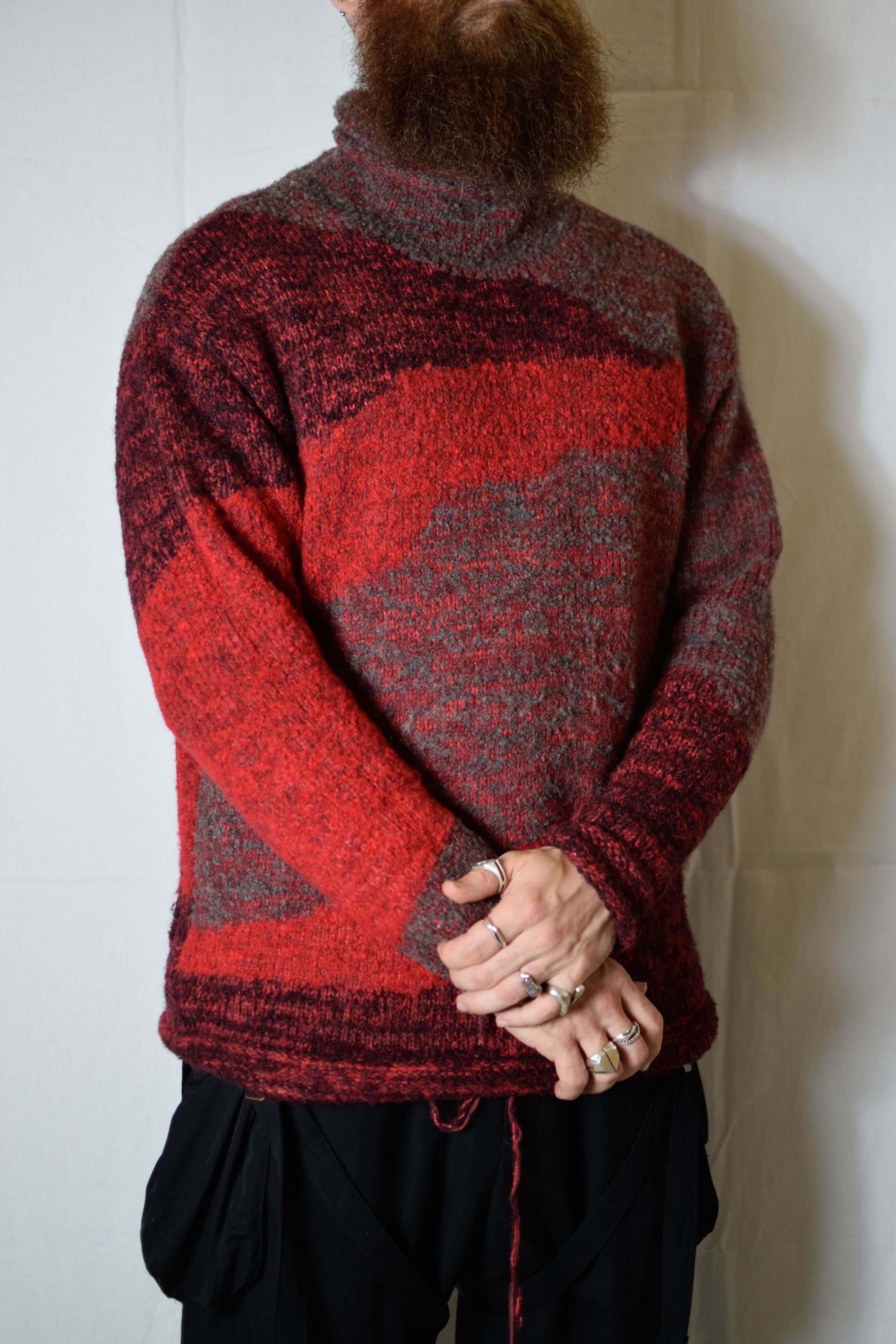 The Viridi-anne The Viridi-Anne AW23 Reversible Grunge Sweater - VI-3652-07 Size US L / EU 52-54 / 3 - 7 Thumbnail