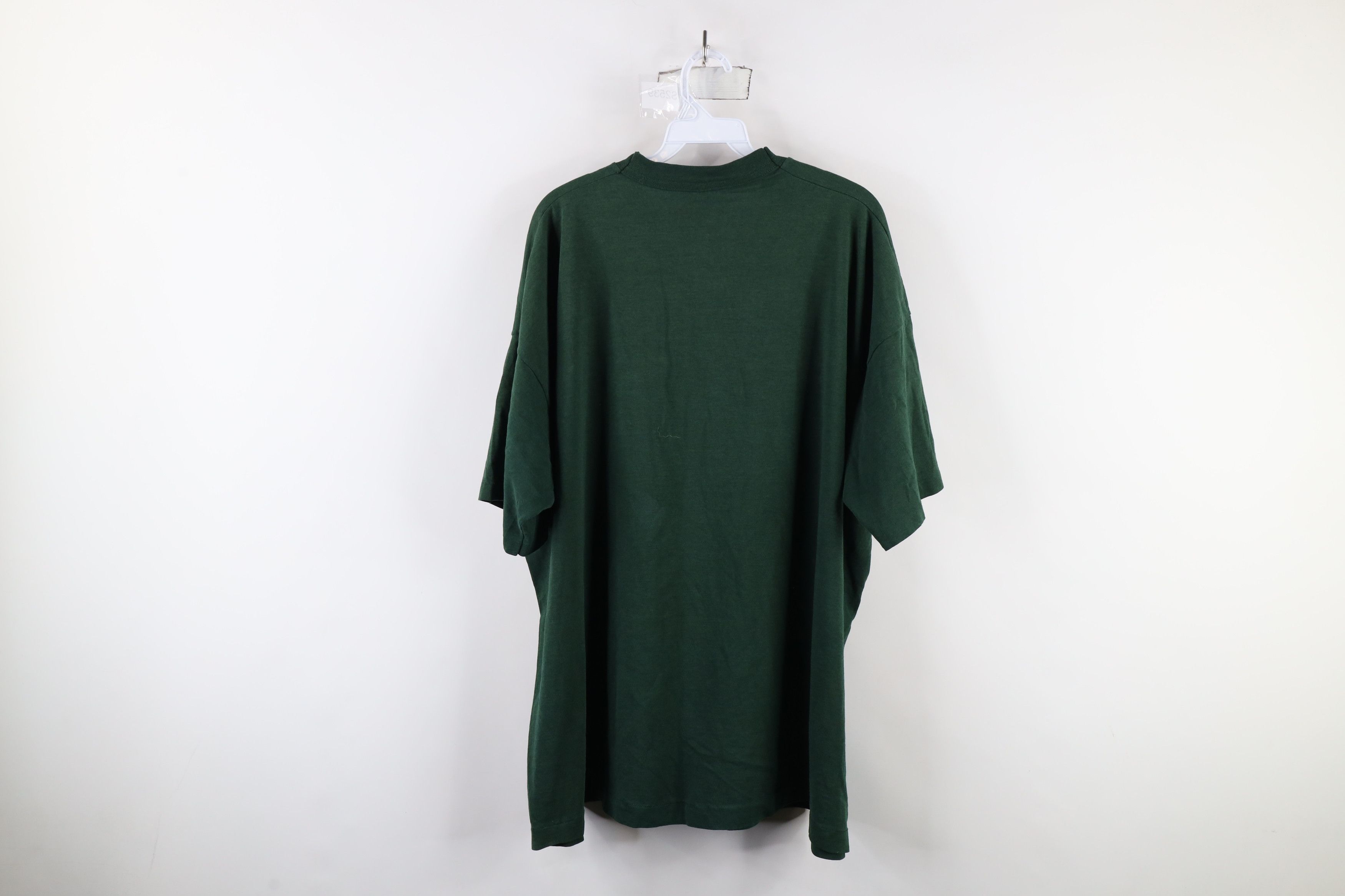 Vintage Vintage 90s Streetwear Blank Pocket T-Shirt Green USA Size US XXL / EU 58 / 5 - 11 Thumbnail