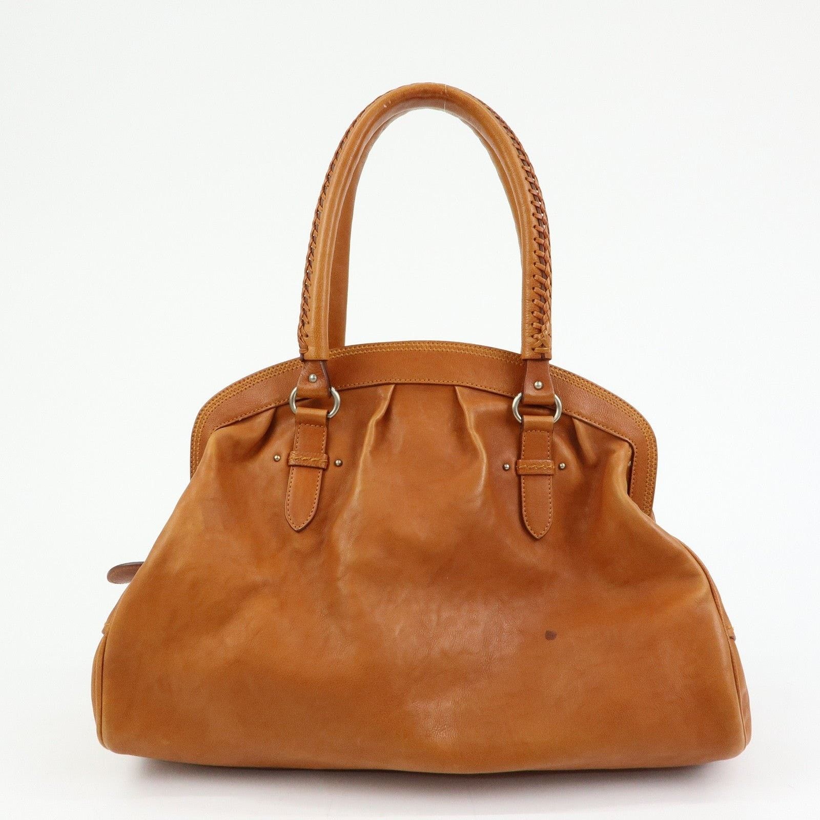 Christian Dior Monsieur Christian Dior Gaucho Doctor's Bag Calfskin Satchel Tan Size ONE SIZE - 2 Thumbnail