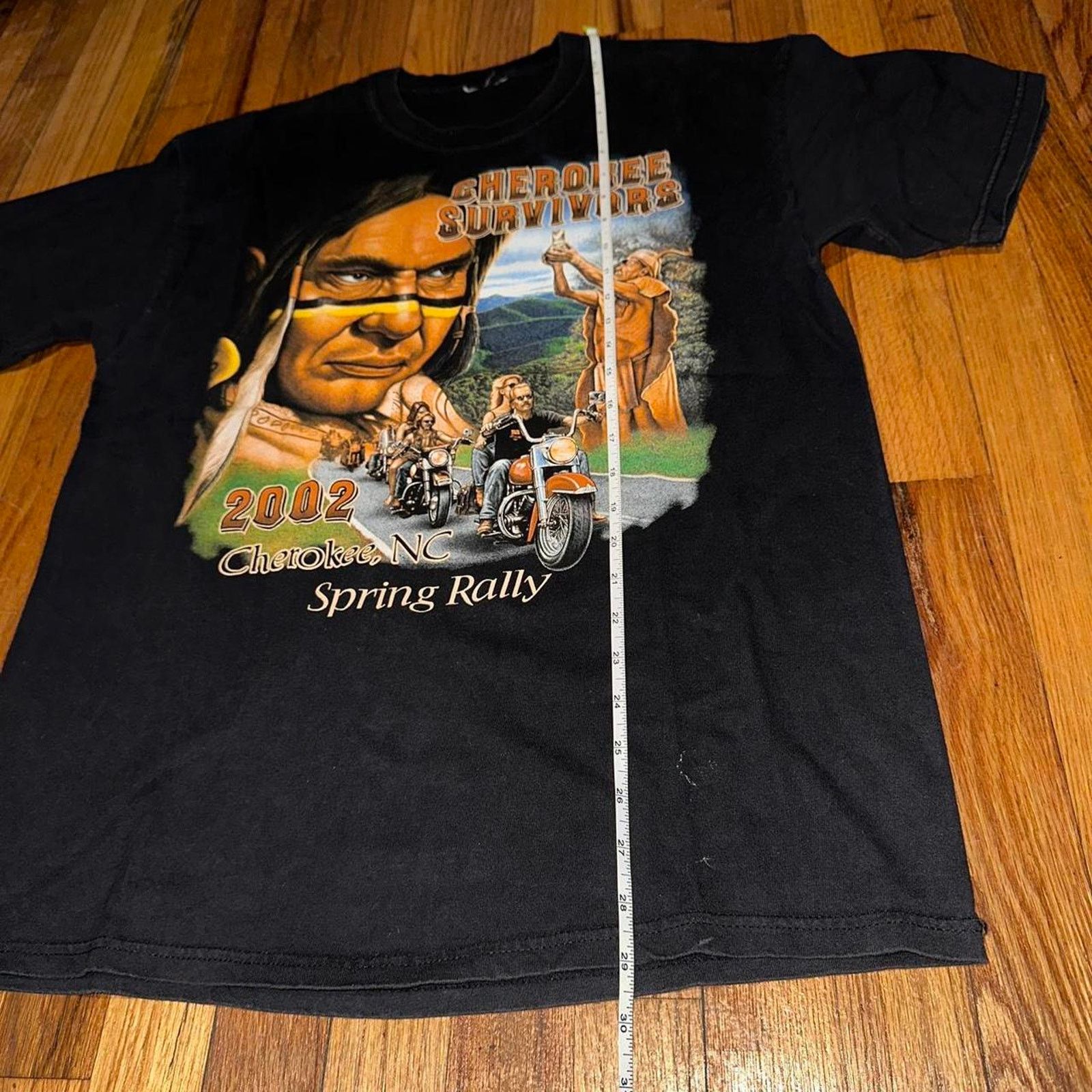 Cherokee × Harley Davidson × Vintage Vintage Cherokee Survivors Motorcycle Harley Davidson Tee L Size US L / EU 52-54 / 3 - 7 Thumbnail