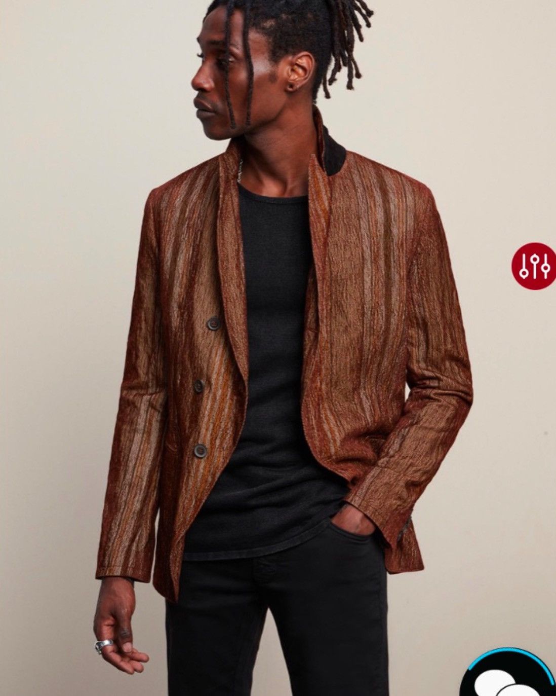 John Varvatos Asymmetrical Closure Velvet Jacket. Size EU 46 USA 36 Size US S / EU 44-46 / 1 - 1 Thumbnail