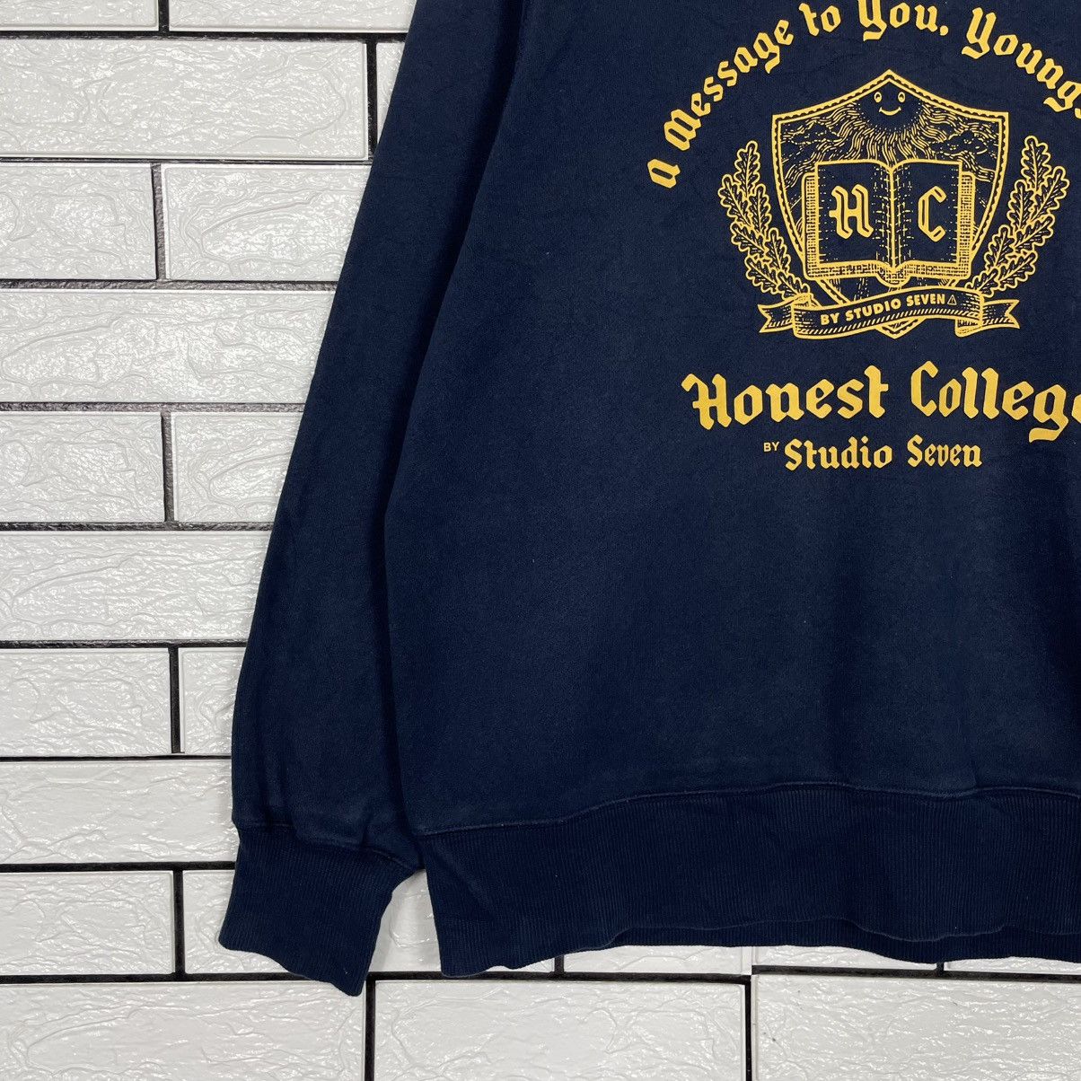 Japanese Brand Honest College By Studio Seven Crewneck Sweatshirt Size US M / EU 48-50 / 2 - 3 Thumbnail