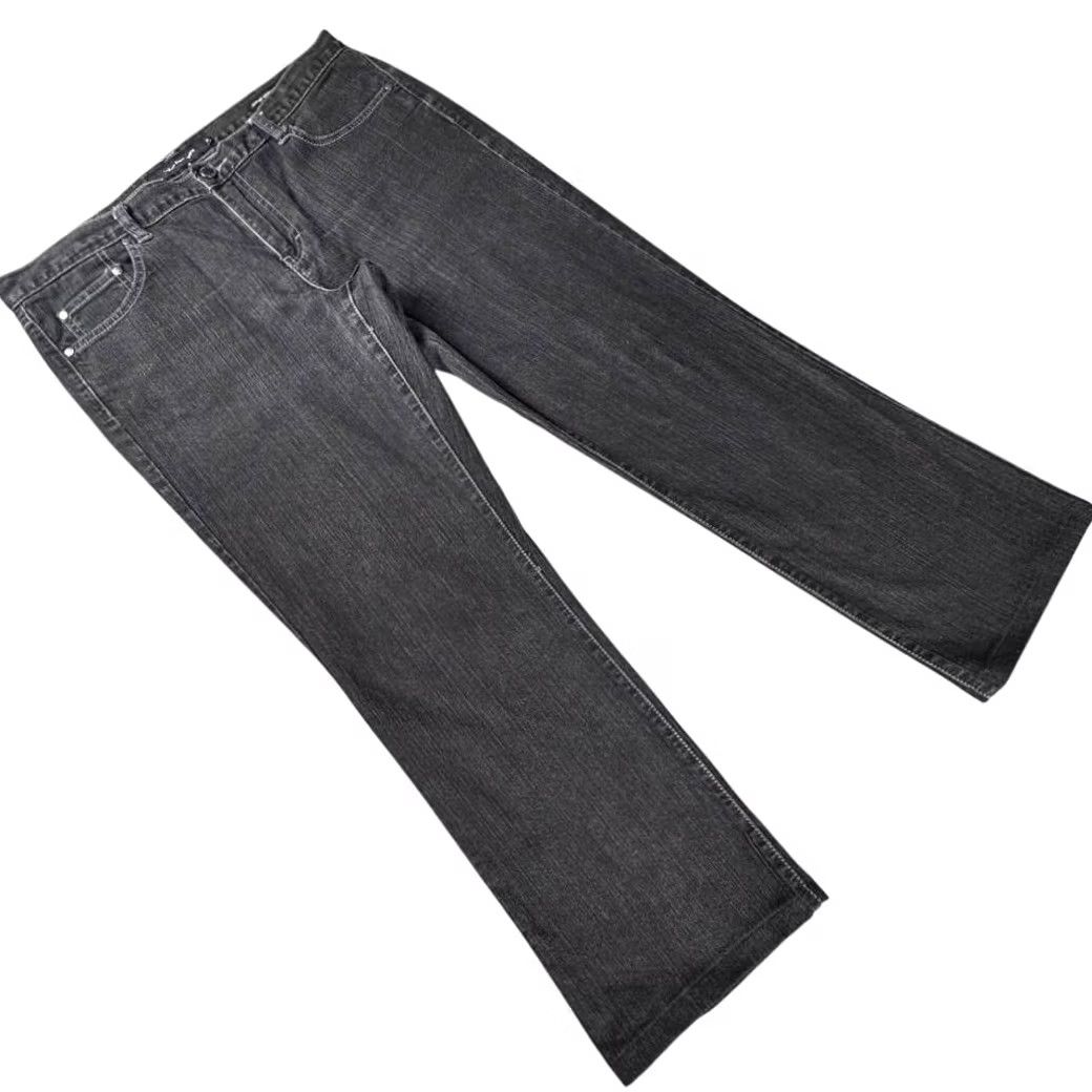Calvin Klein Calvin Klein Bootcut Jeans Womens 14 Lowrise Black Charcoal Wash Jeans Grunge 90s Y2K Size 36" / US 14 / IT 50 - 4 Thumbnail