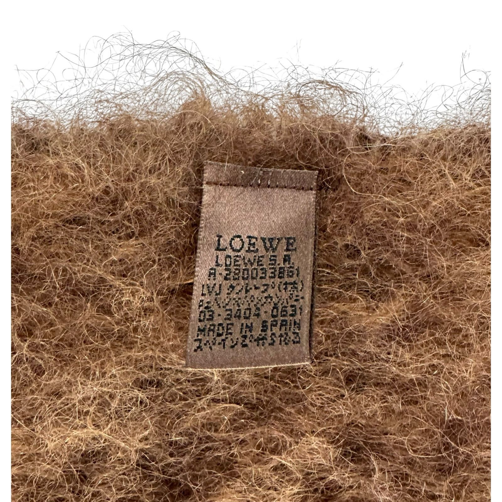 Loewe Loewe Brown Mohair & Wool Scarf Size ONE SIZE - 5 Thumbnail