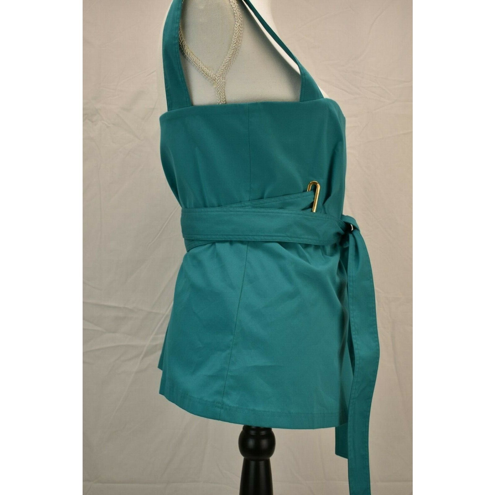 Gucci GUCCI GREEN COTTON STRAPPY BELTED ZIP DRESS TOP IT 40 US S Size S / US 4 / IT 40 - 5 Thumbnail