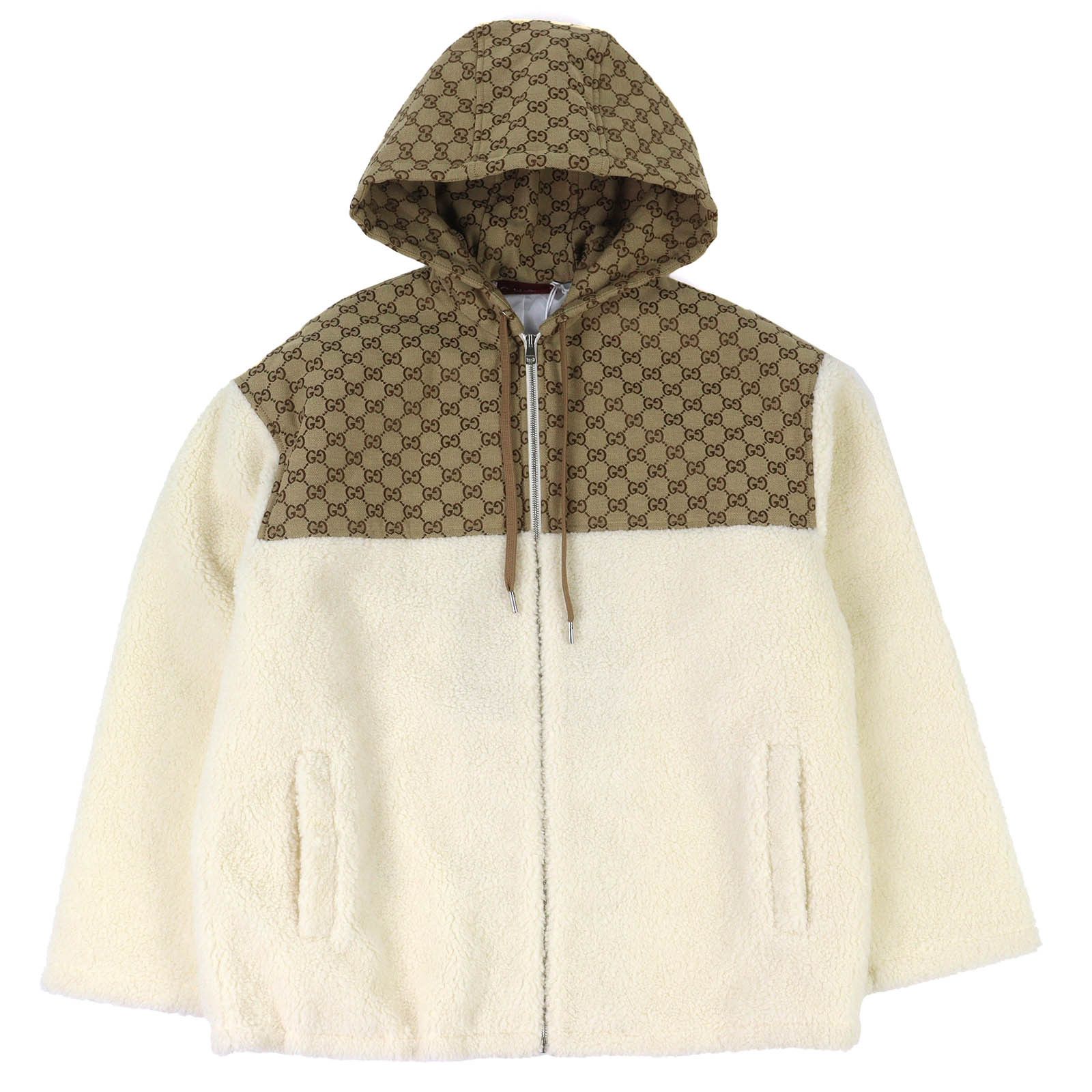 Gucci Gucci Gucci GG Intarsia Wool Zip-Up Hooded Jacket Textile Outerwear 798503 DUTY FREE for USA Size ONE SIZE - 1 Thumbnail