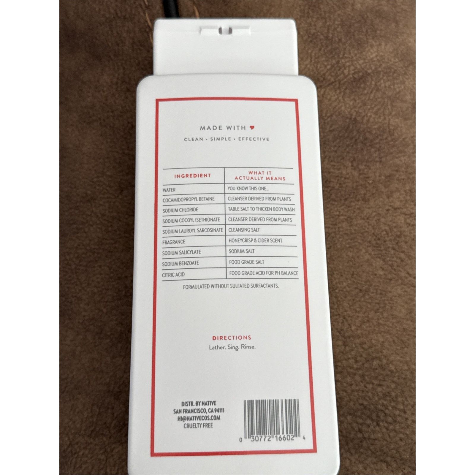 Native 🍁 Native Honeycrisp & Cider Body Wash 18 oz LIMITED EDITION Size ONE SIZE - 2 Thumbnail
