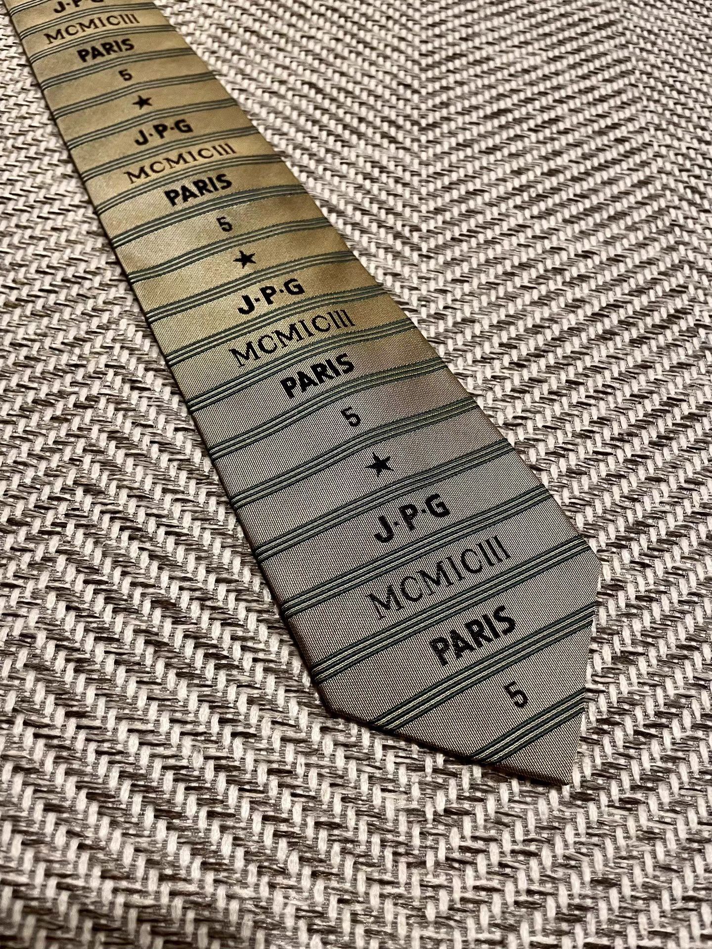 Jean Paul Gaultier Jean Paul Gaultier HOMME MCMICIII PARIS Striped Tie K24 Size ONE SIZE - 1 Thumbnail