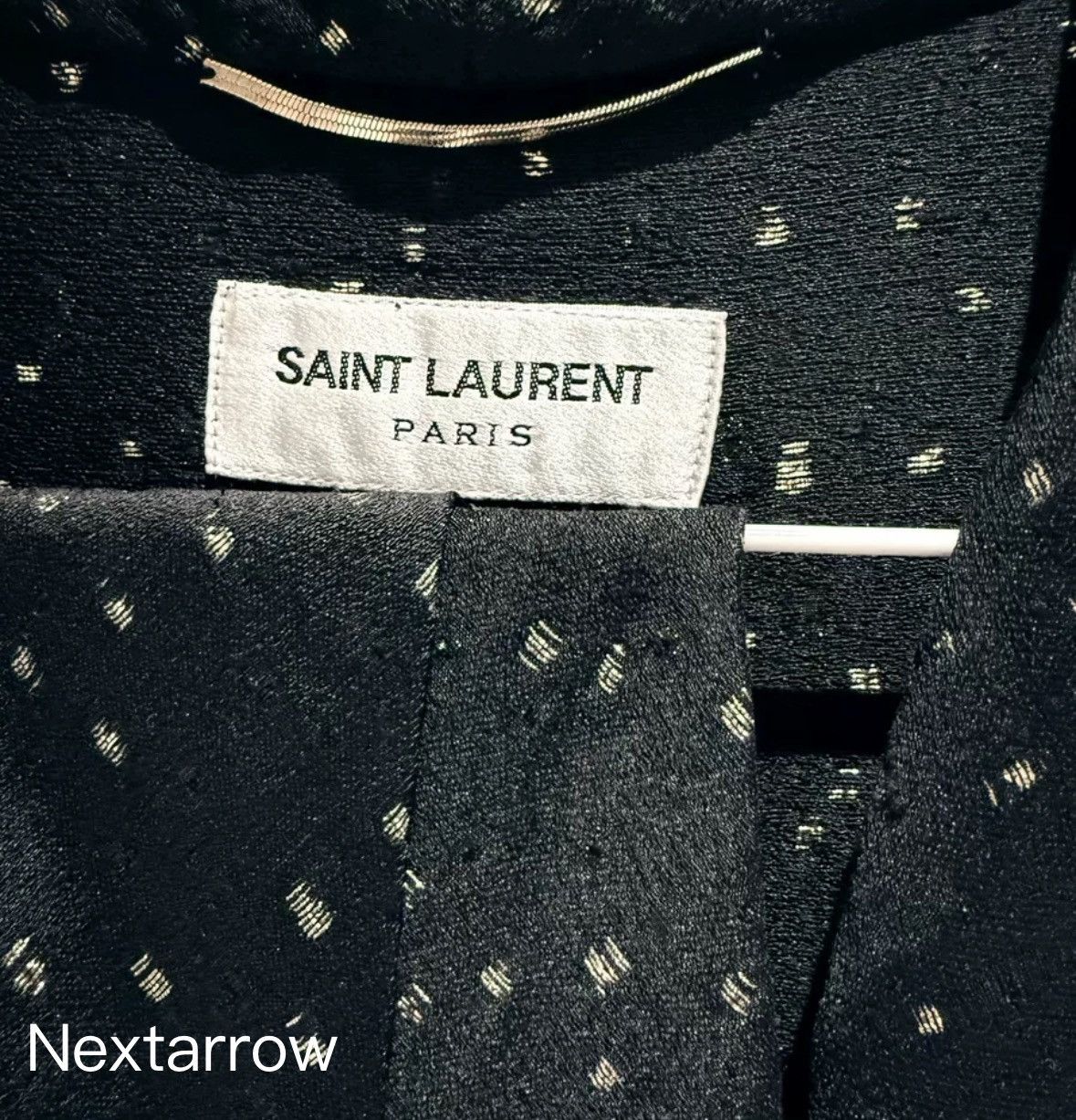 Saint Laurent Paris × Yves Saint Laurent Saint Laurent silk ribbon shirt 2412-Nextarrow Size XXS / US 00 / IT 34 - 2 Thumbnail