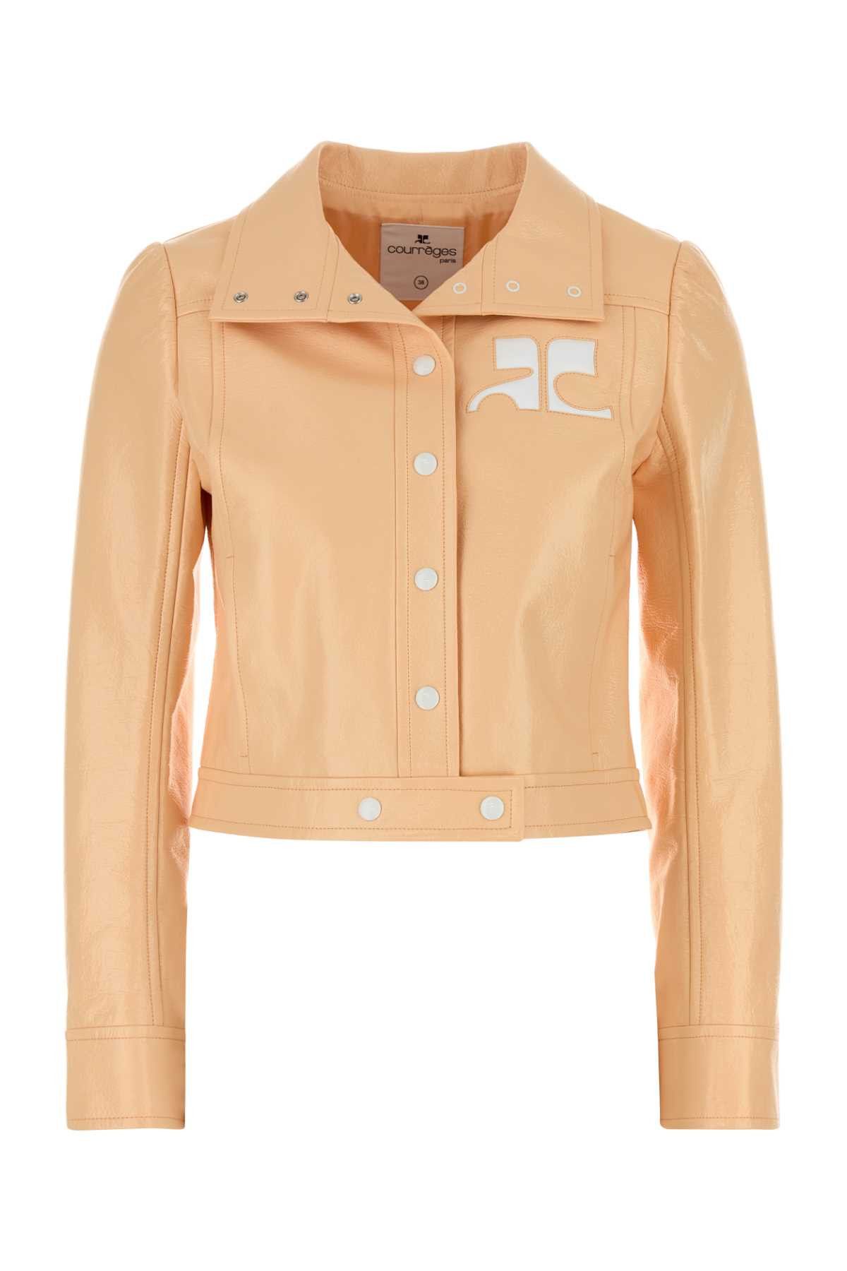 Courreges Peach Vinyl Blazer Size XS / US 0-2 / IT 36-38 - 1 Thumbnail