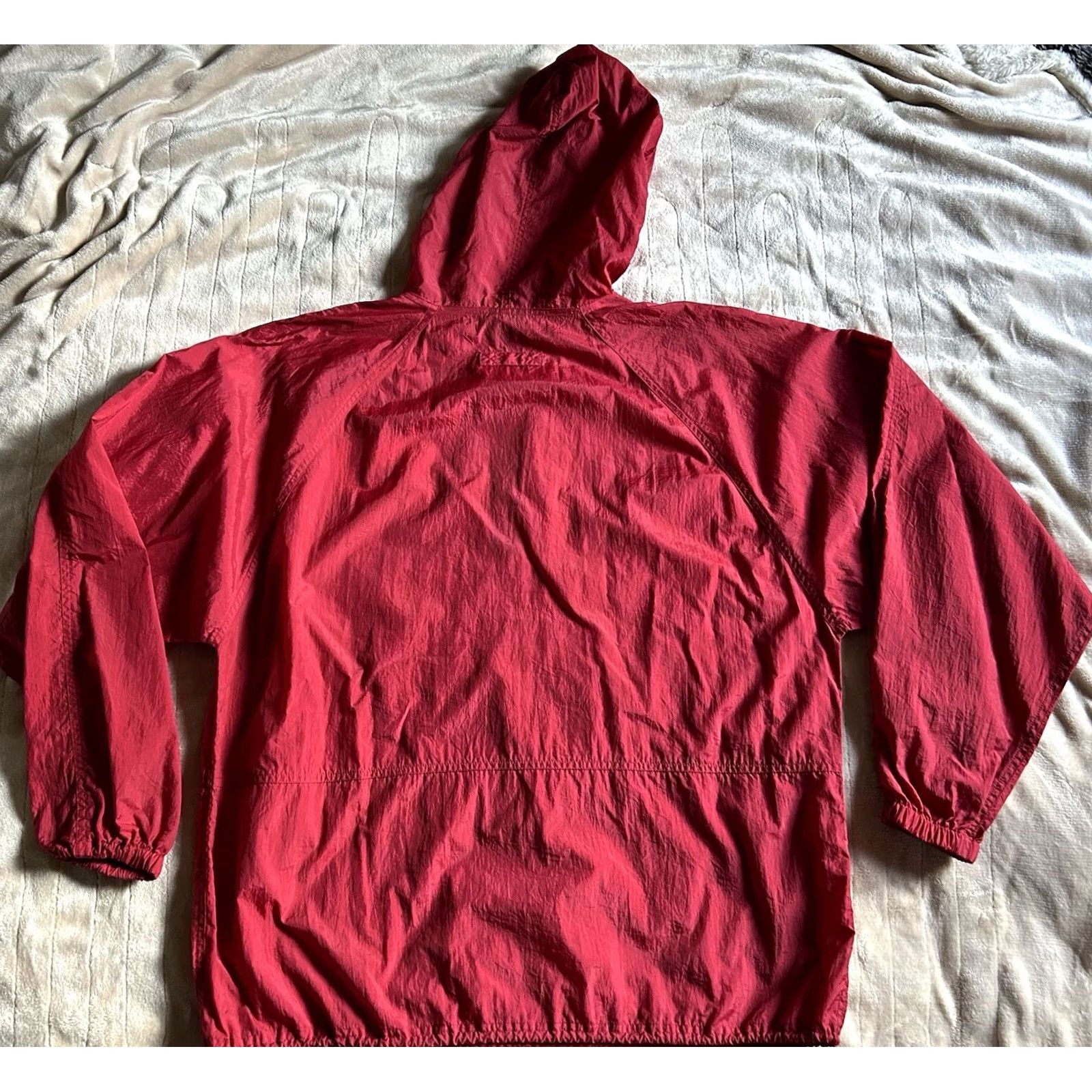 Rains VINTAGE Rain Jacket Mens L Lightweight Red 90s Fishing River Clark Fork Tackle Rain Coat Size US L / EU 52-54 / 3 - 2 Thumbnail