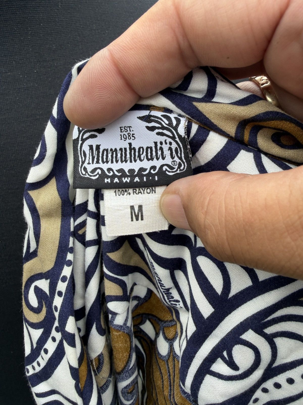 Other Manuhealii Hawaiian Print Multicolored Men's M 100% Rayon Size US M / EU 48-50 / 2 - 6 Thumbnail