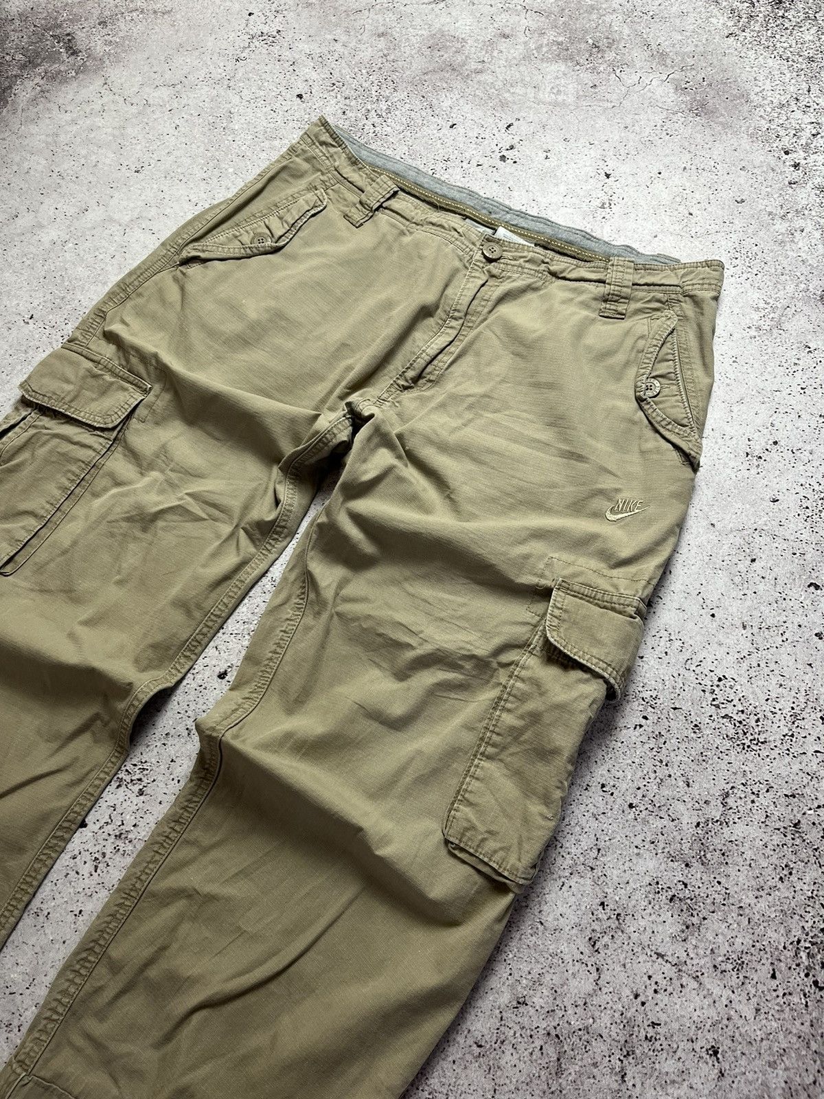 Nike × Vintage Vintage Nike Cargo Pants Track Nylon Drill Y2K style Swoosh Size US 36 / EU 52 - 6 Thumbnail