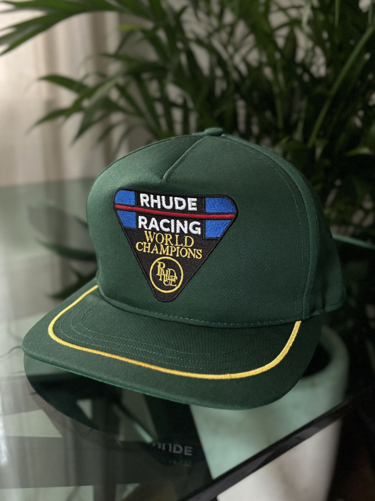 image of Rhude “ Racing Championship F1 ” Hat in Green, Men's