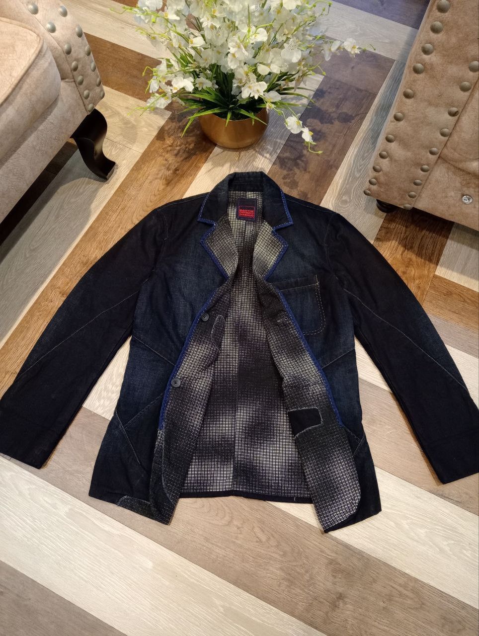 Marithe + Francois Girbaud MARITHE FRANCOIS GIRBAUD JAPAN DENIM INDIGO TAILORED JACKET Size US M / EU 48-50 / 2 - 9 Thumbnail