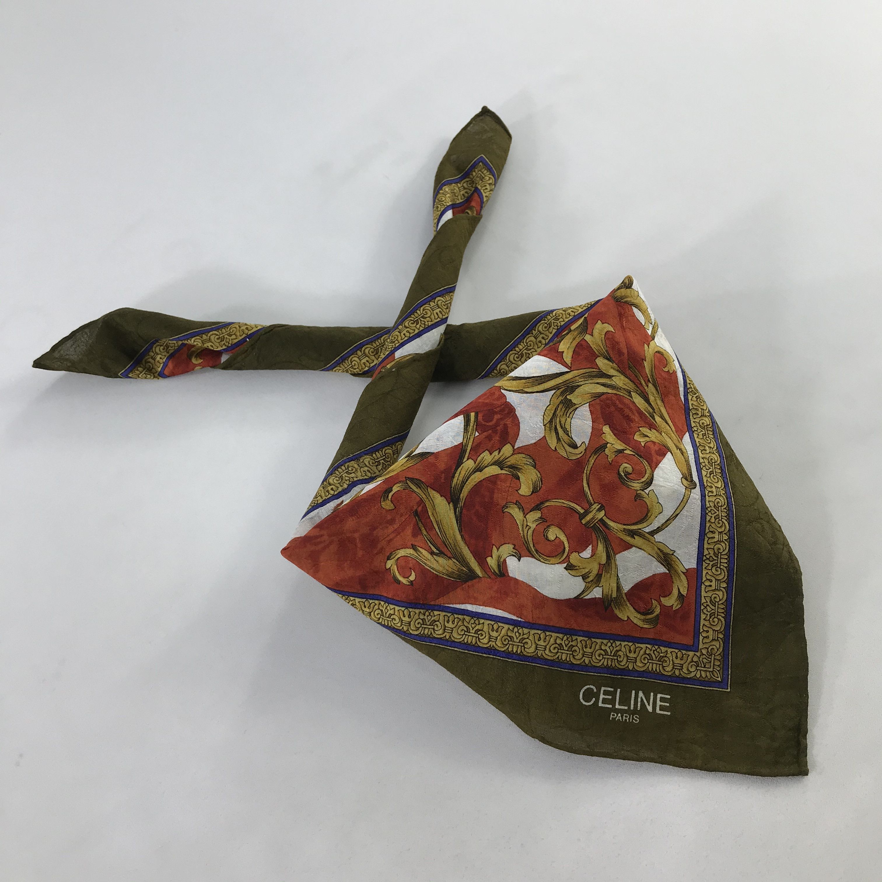 Celine × Vintage Celine Bandana / Handkerchief / Neckerchief - S1036 Size ONE SIZE - 4 Thumbnail