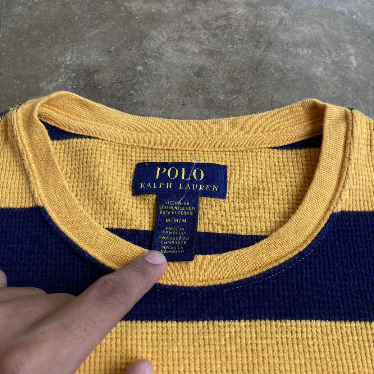 Polo Ralph Lauren Vintage Polo Ralph Lauren Thermal Waffle Striped Longslevee Size US M / EU 48-50 / 2 - 10 Thumbnail