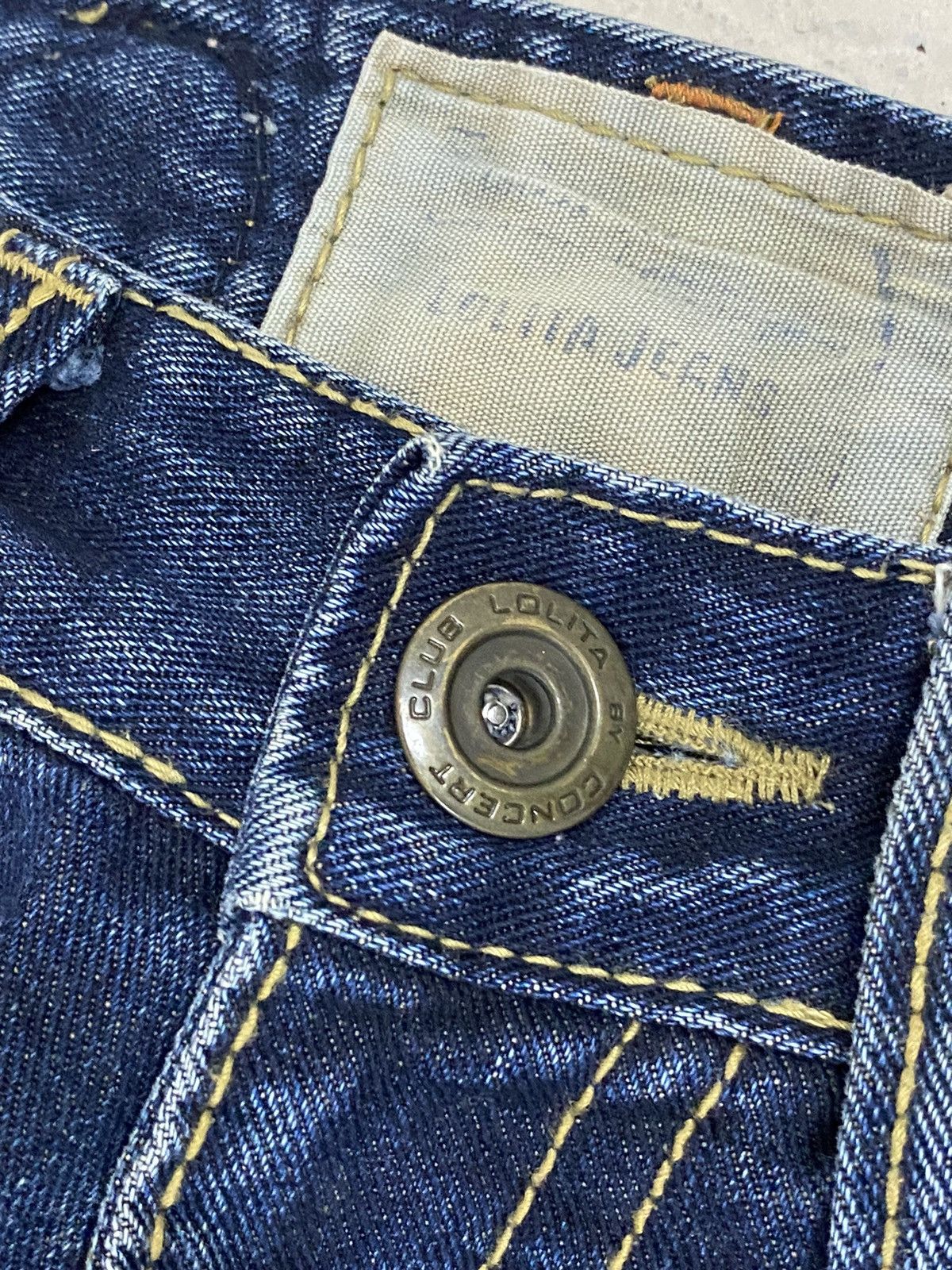 Japanese Brand Vintage Lolita X Yoshitomo Nara Patches Mud Washed Whisker Size US 29 - 21 Thumbnail
