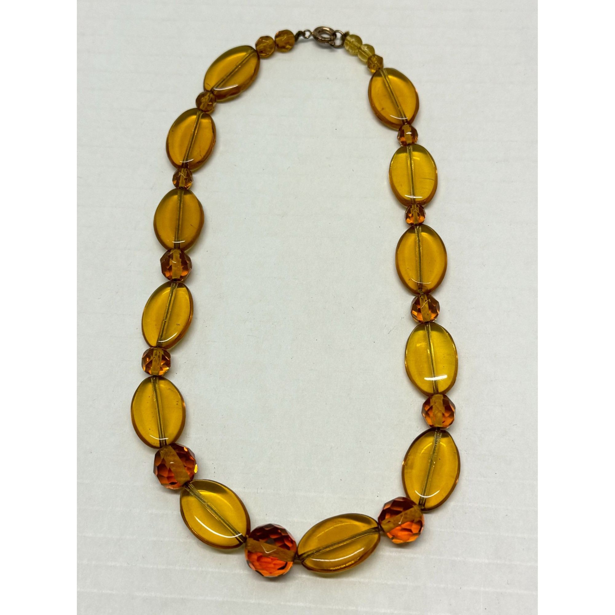 Vintage Vintage Estate Faceted Brown Glass Collar Necklace Size ONE SIZE - 5 Thumbnail