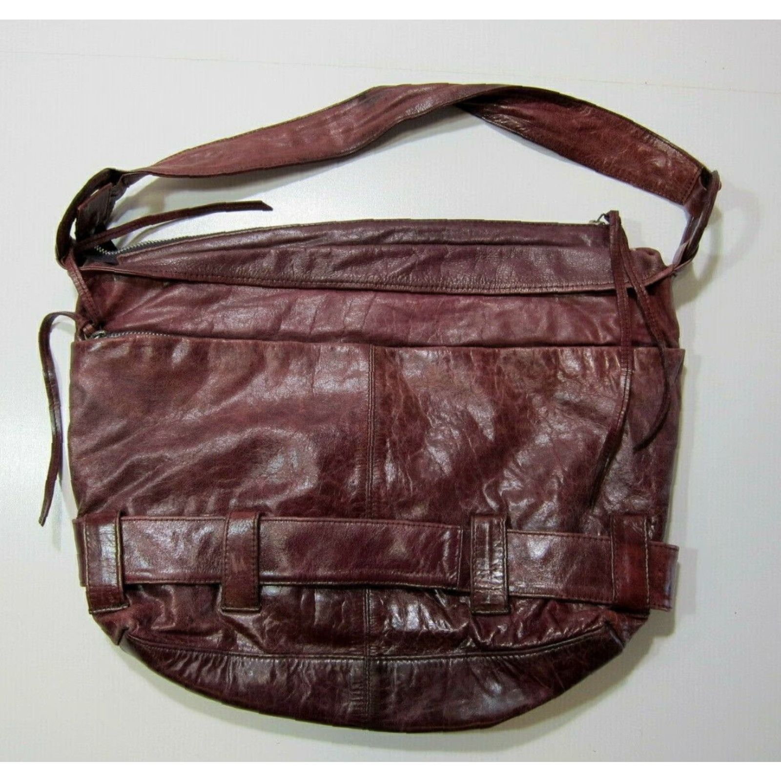 Vintage Latico Purple Mauve Silver 100% Leather Hobo Crossbody Shoulder Bag Purse Size ONE SIZE - 2 Thumbnail