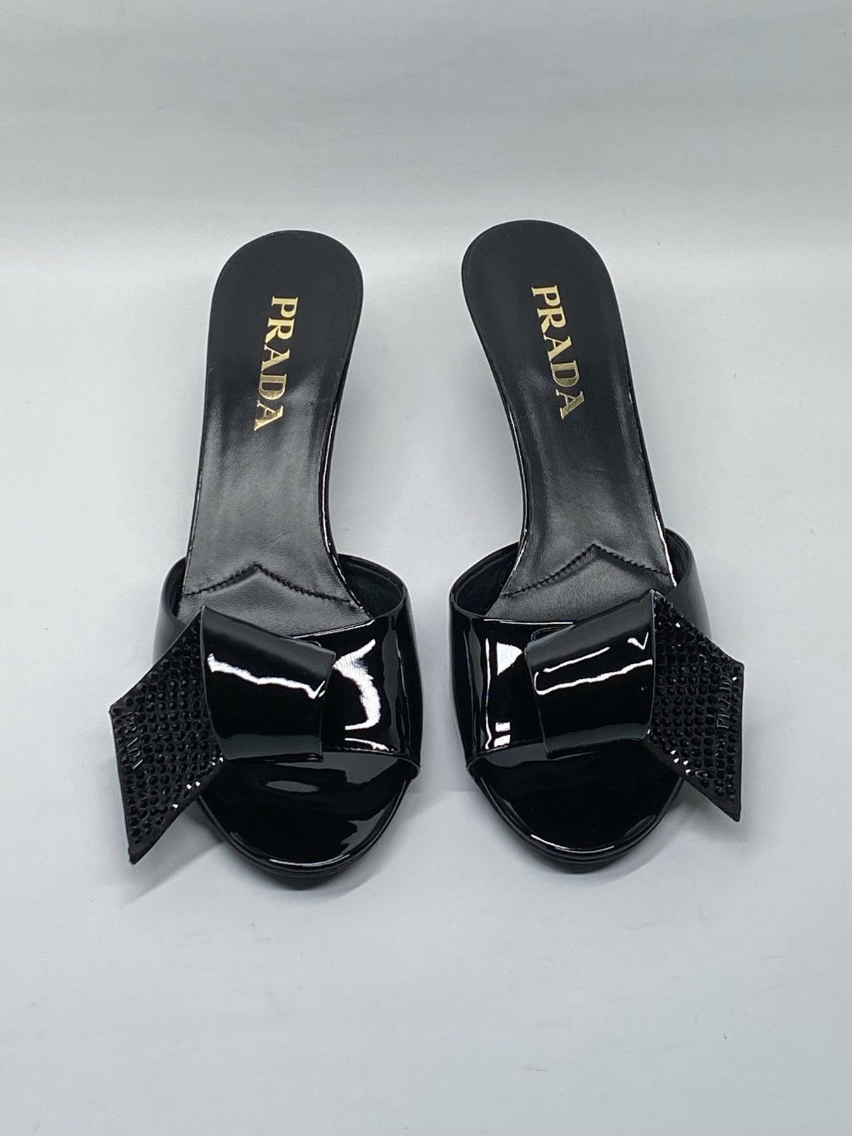Prada Prada Patent leather Crystal embellished sandals size 38.5 Size US 8.5 / IT 38.5 - 2 Thumbnail