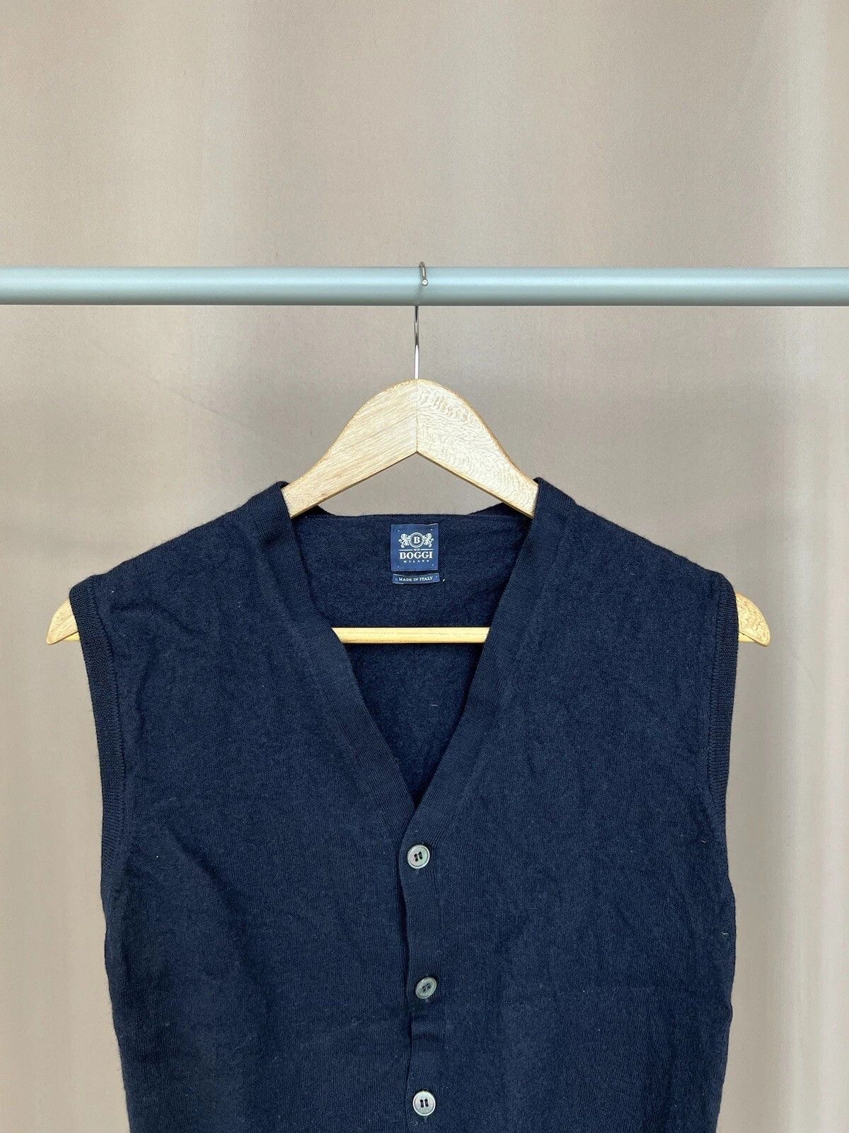 Boggi Boggi Milano Wool Vest Womens Size M/L Navy Blue Sleeveless Size L / US 10 / IT 46 - 1 Thumbnail