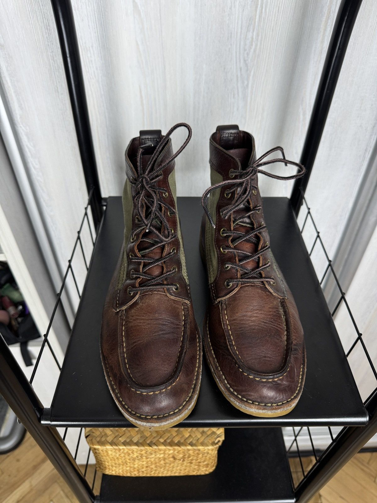 Red Wing Red Wing Weekender Moc 3336 Briar With Olive Canvas Boots Size US 8.5 / EU 41-42 - 6 Thumbnail