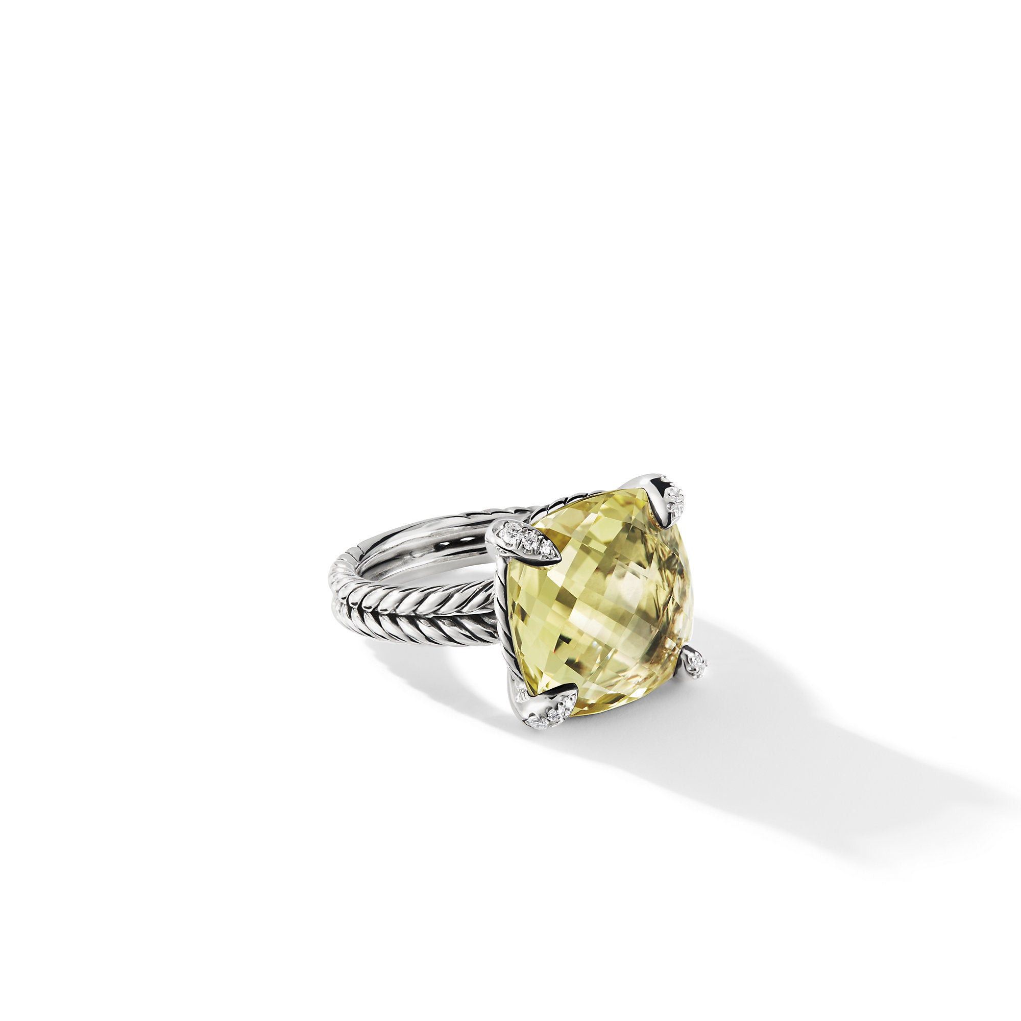 David Yurman o1w1db10325 Ring with Lemon Citrine and Diamonds Size ONE SIZE - 1 Thumbnail