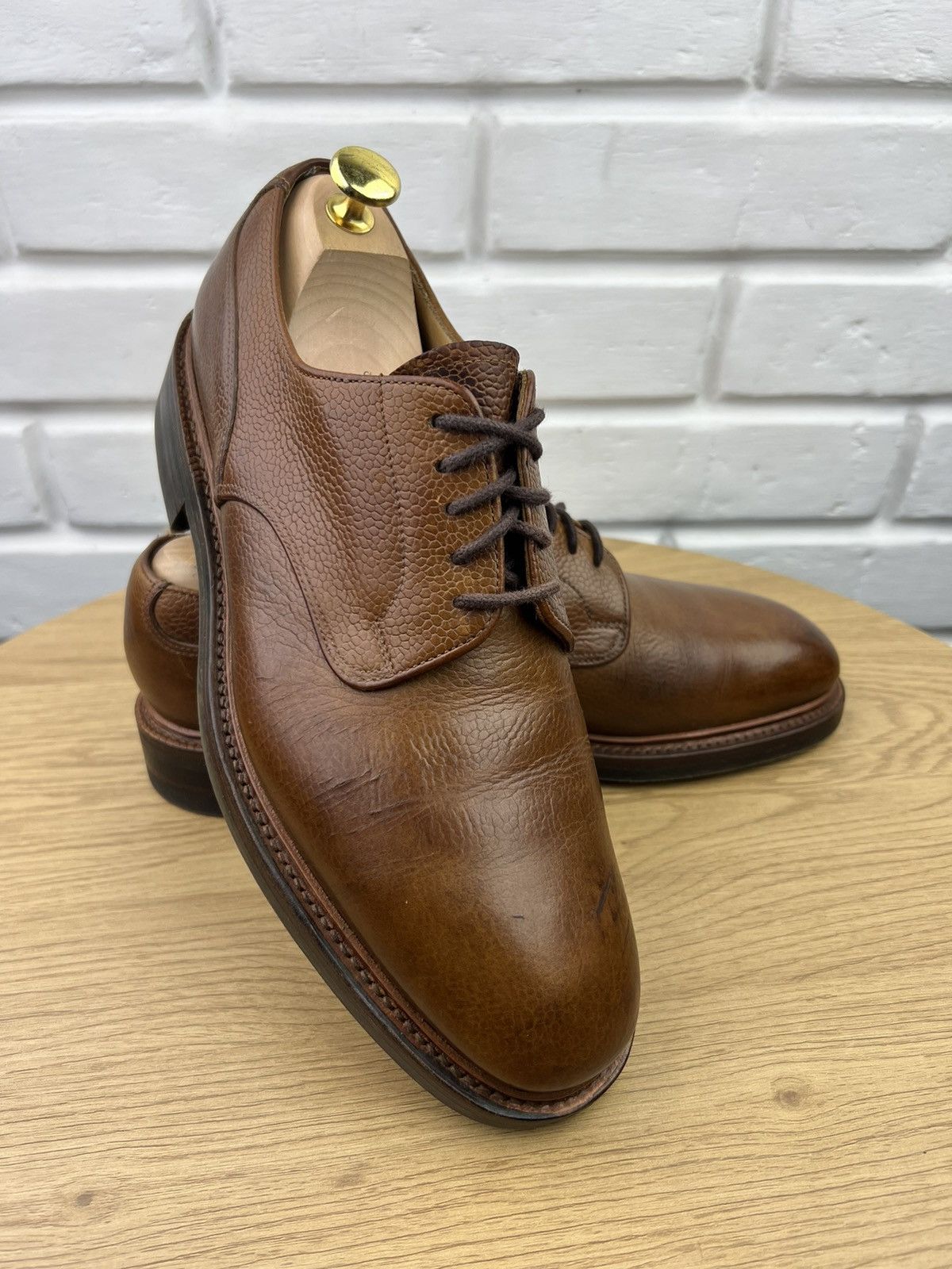 Loake LOAKE Derby Leather Shoes Lace Up Handmade in England Men’s Size US 9.5 / EU 42-43 - 3 Thumbnail