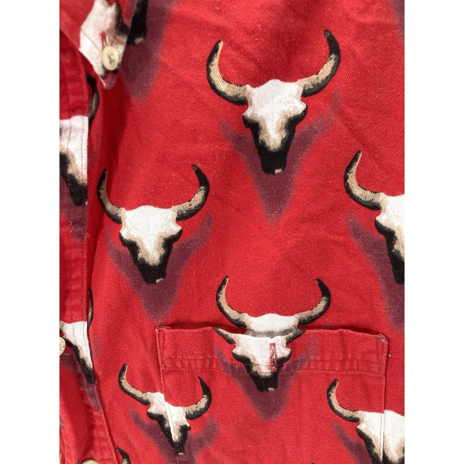 Vintage VINTAGE Barn Fly Western Shirt Men Large Red AOP Seer Cow Head Long Sleeve Button VTG Size US L / EU 52-54 / 3 - 4 Thumbnail
