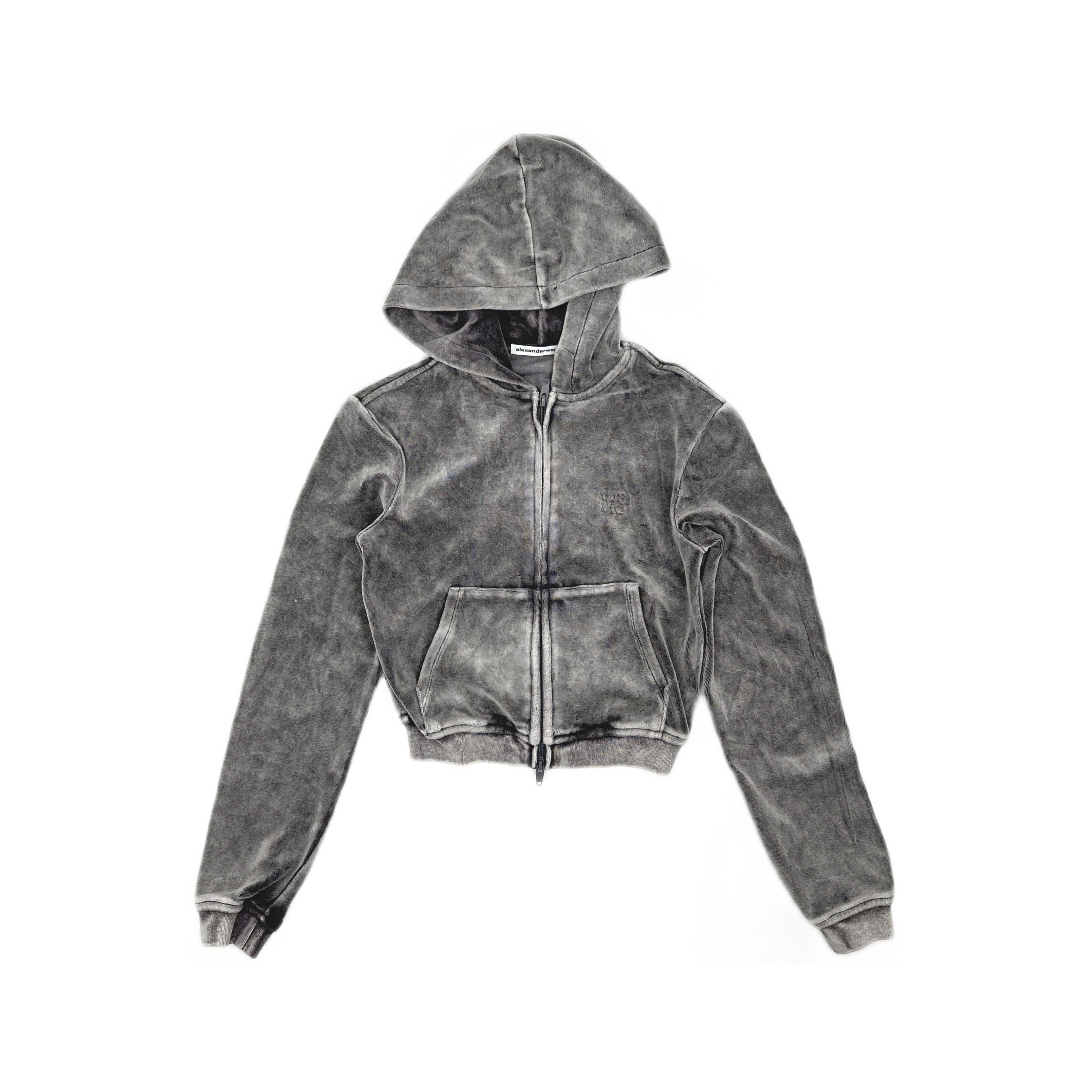 Alexander Wang Alexander Wang Velour Zip Up Hoodie Size XS Size XS / US 0-2 / IT 36-38 - 1 Thumbnail