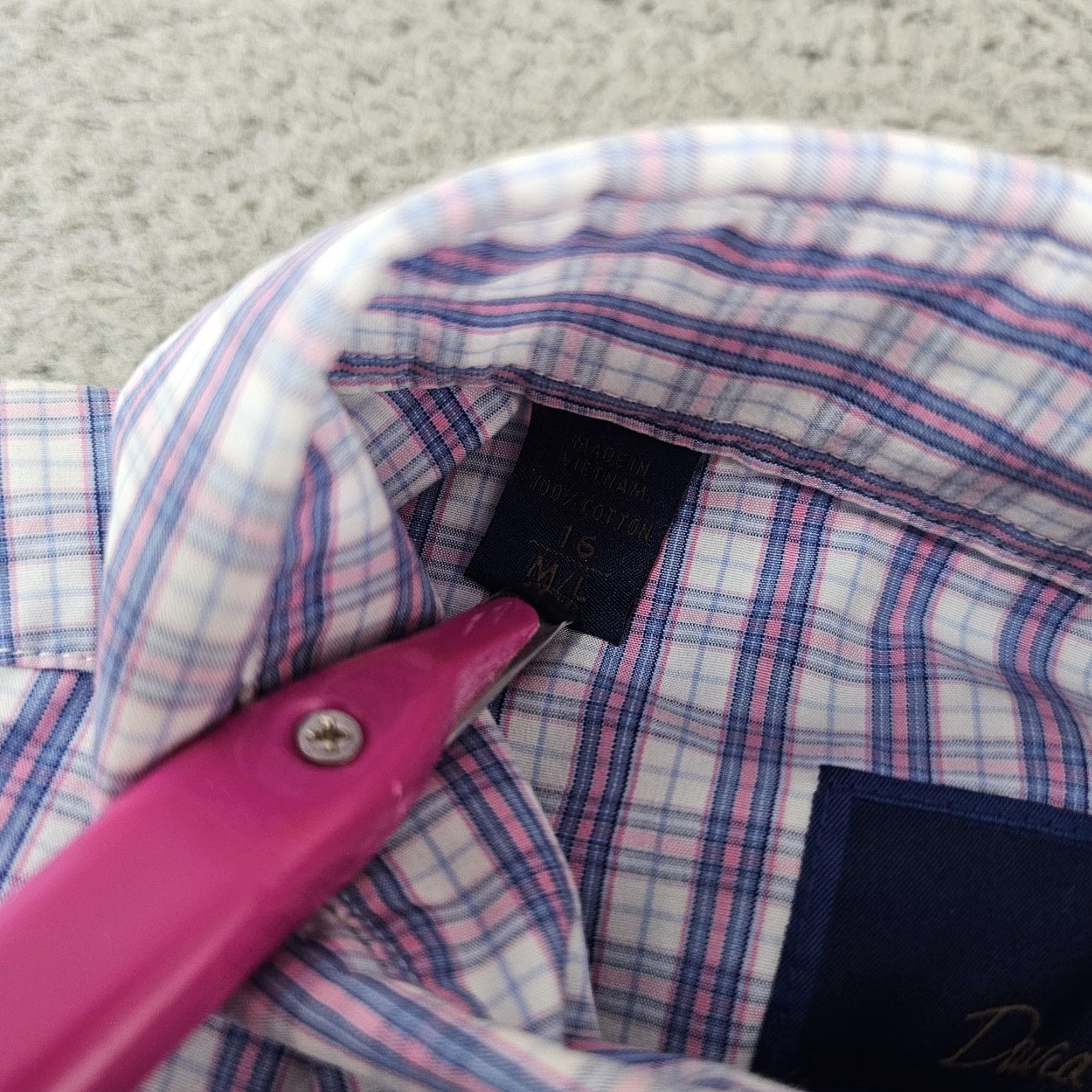 David Donahue David Donahue Shirt Mens L Blue Plaid Button-Down Long Sleeve Fusion Vintage: No Size US L / EU 52-54 / 3 - 4 Thumbnail