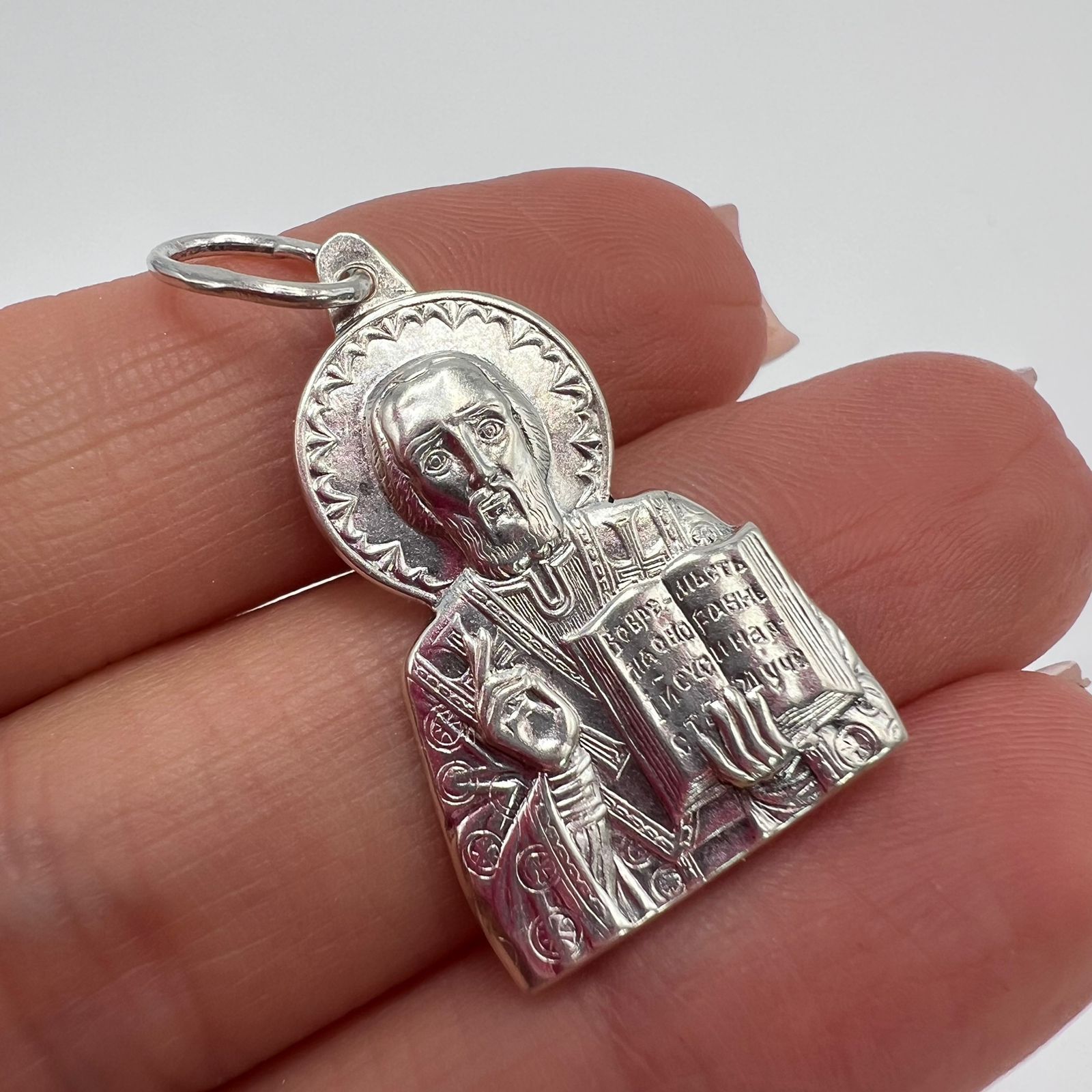 Sterling Silver Vintage 925 Silver Orthodox Pendant, Religious Christian Size ONE SIZE - 3 Thumbnail