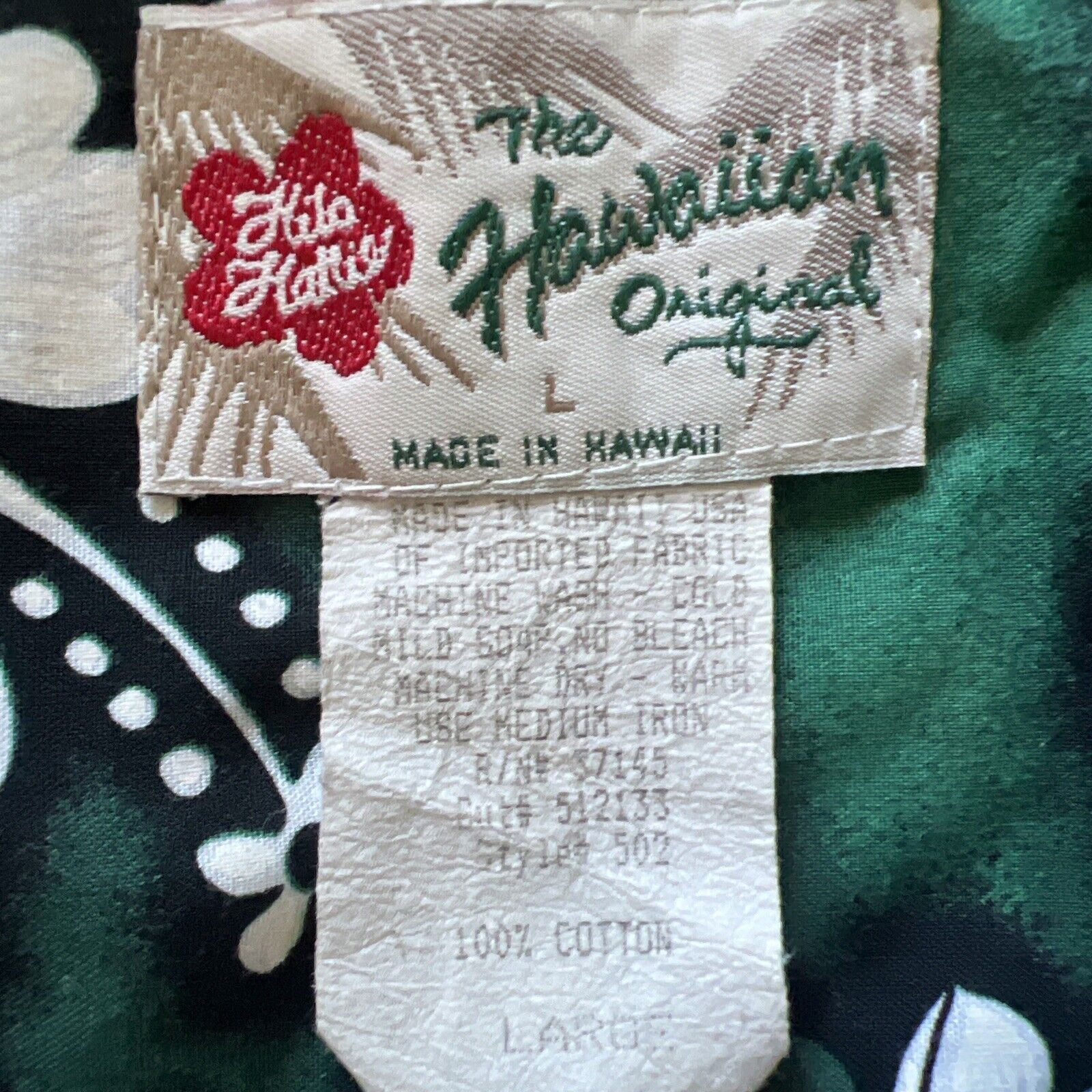 Hilo Hattie Hilo Hattie The Hawaiian Men Green 100% Cotton Shirt Size L Size US L / EU 52-54 / 3 - 4 Thumbnail