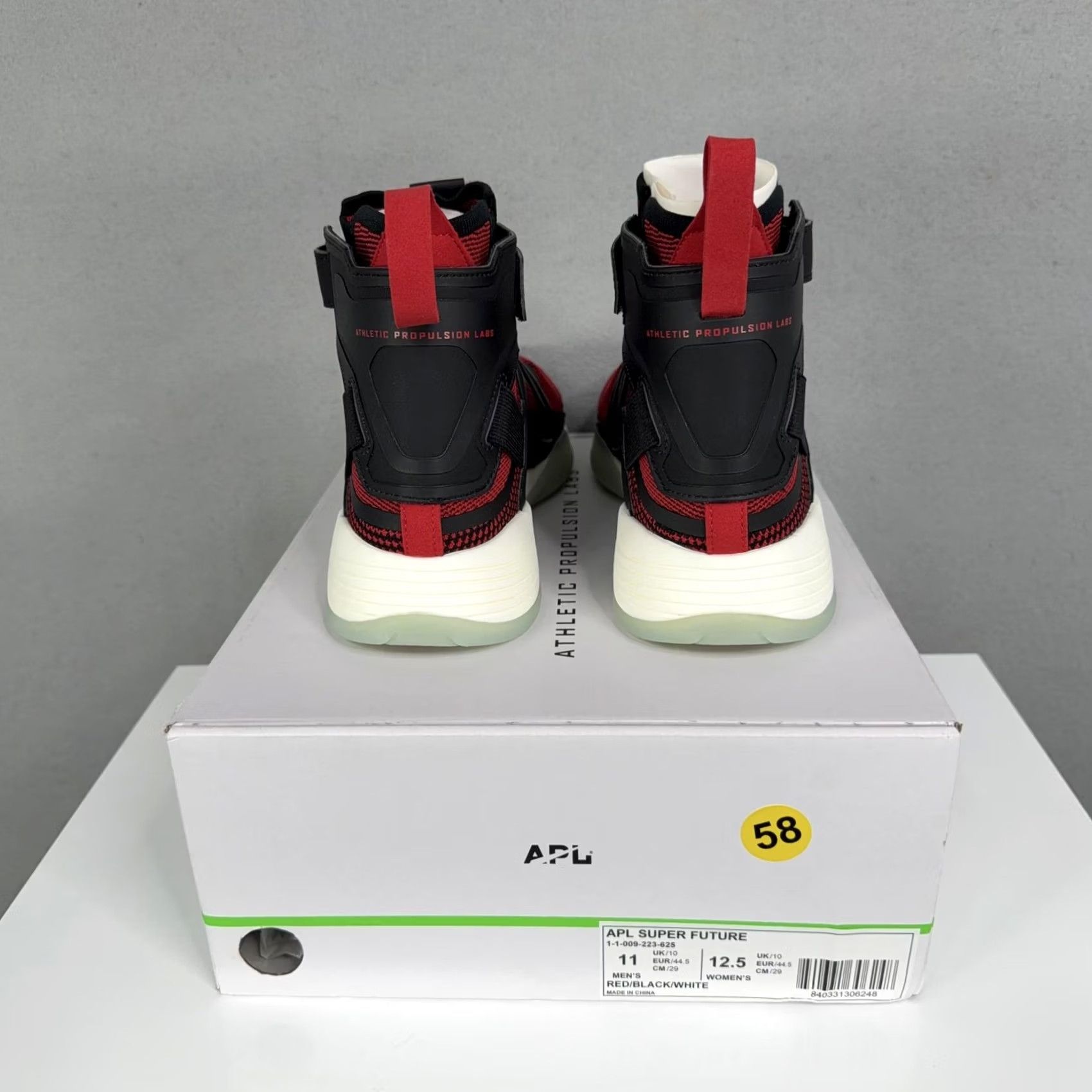 Athletic Propulsion Labs Athletic Propulsion Labs APL Super Future Shoes Mens Size 11 Red Black High Top Size US L / EU 52-54 / 3 - 5 Thumbnail