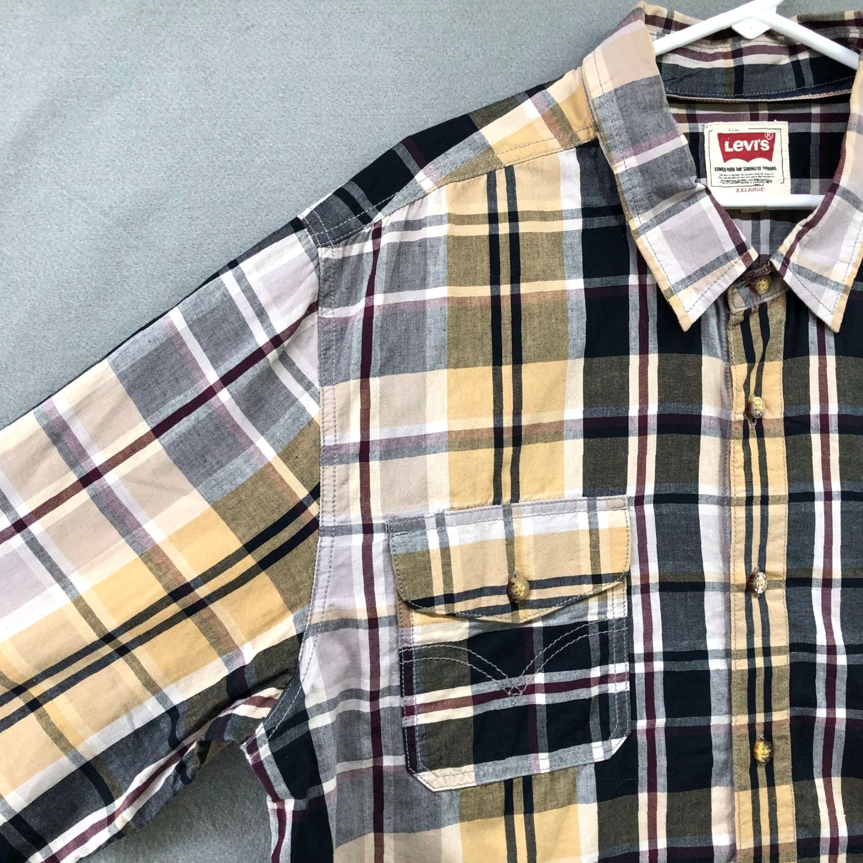Levi's Levi's Western Shirt Mens 2XL Button-Up Plaid Cotton Casual Multicolor Long Sleeve Colorful Western Men Size US XXL / EU 58 / 5 - 5 Thumbnail