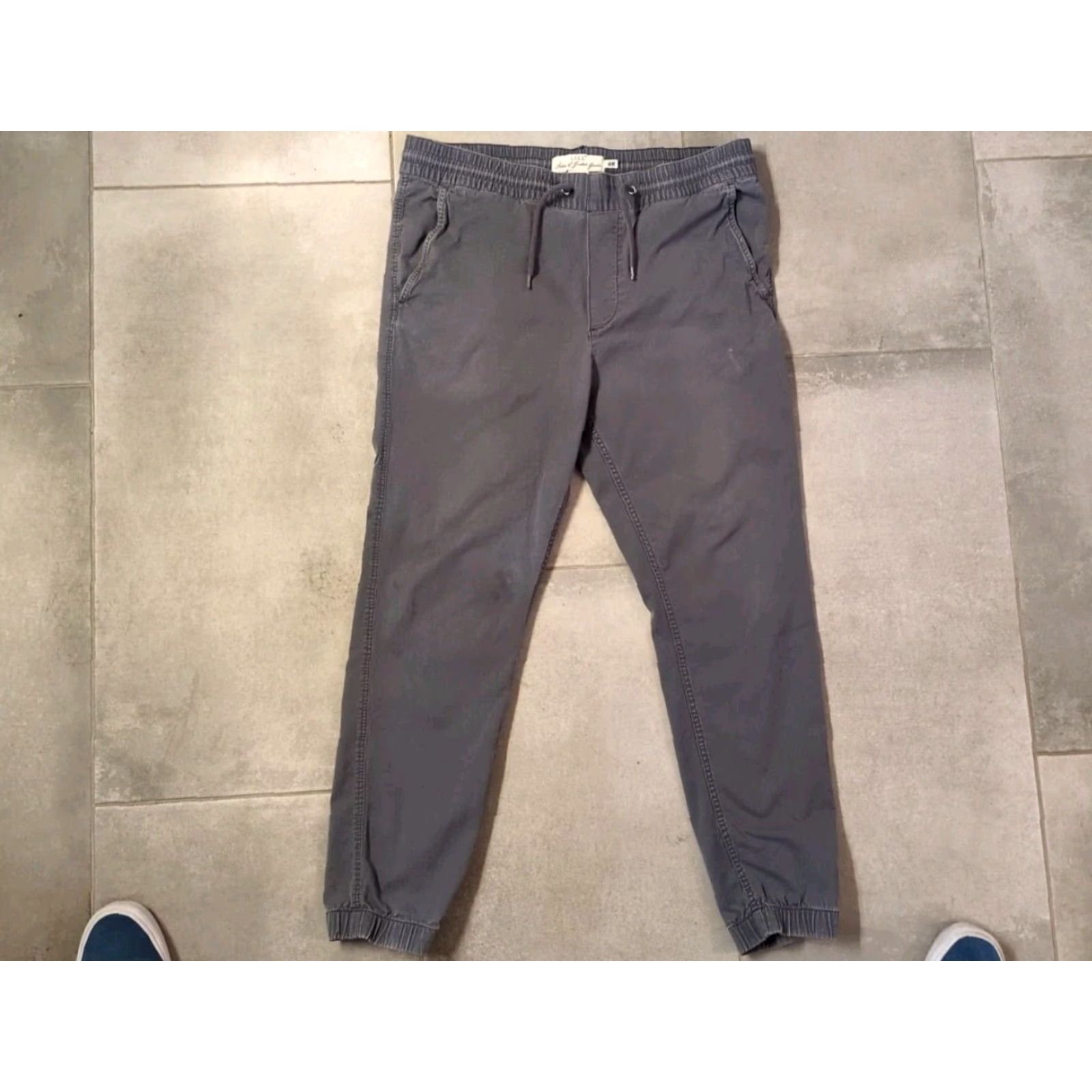 H&M VINTAGE L.O.G.G. Pants Men Medium M Drawstring Slim Fit Cuffed Taper Gray Size US 33 - 5 Thumbnail