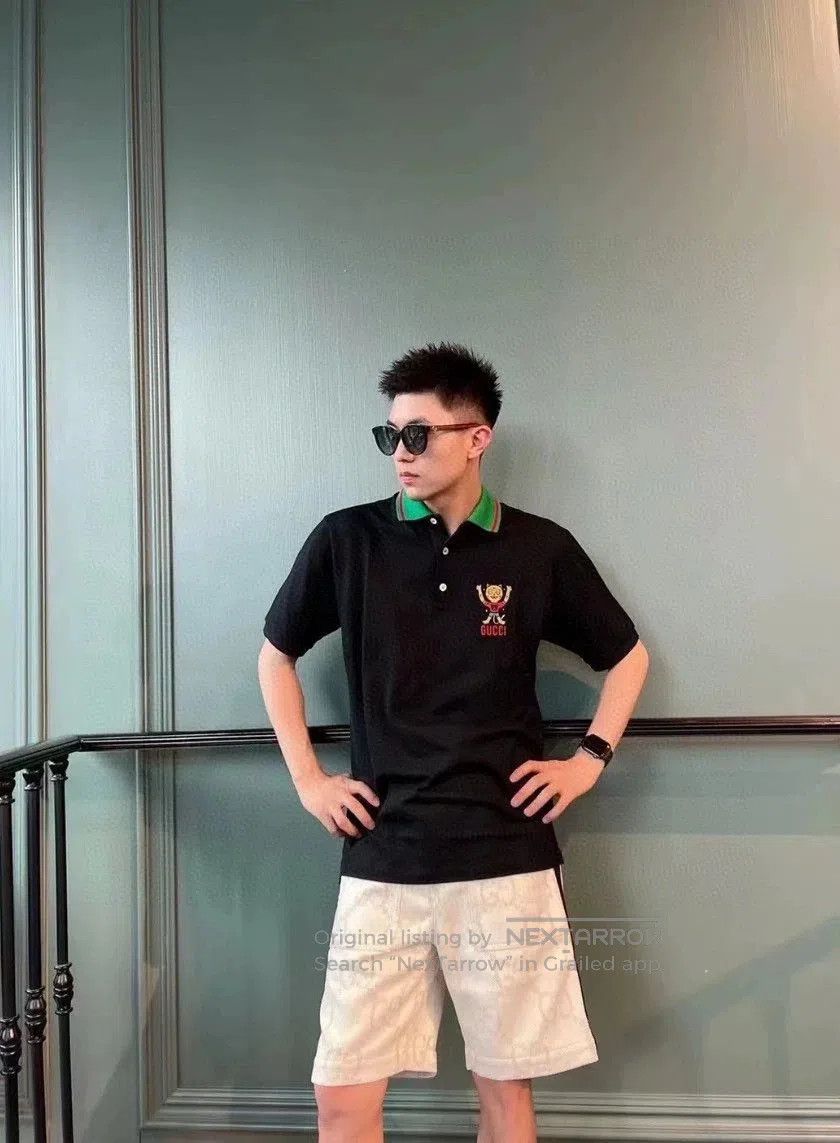 Gucci gucci black cat embroidered short sleeve polo. Size US S / EU 44-46 / 1 - 8 Thumbnail