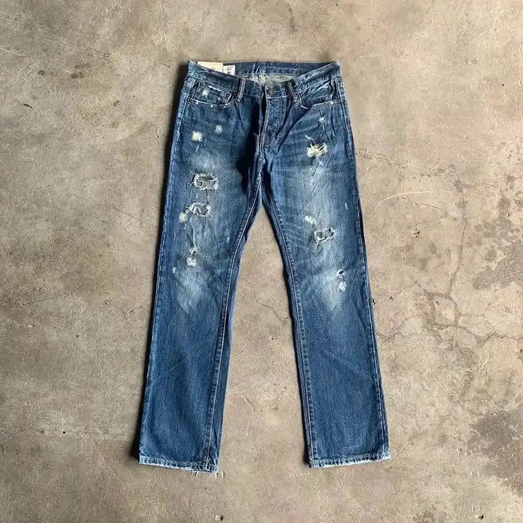 Abercrombie & Fitch 💥 STEALS💥RIPPED JEANS ABERCROMBIE&FITCH DENIM RUGGED PANTS Size US 33 - 3 Thumbnail