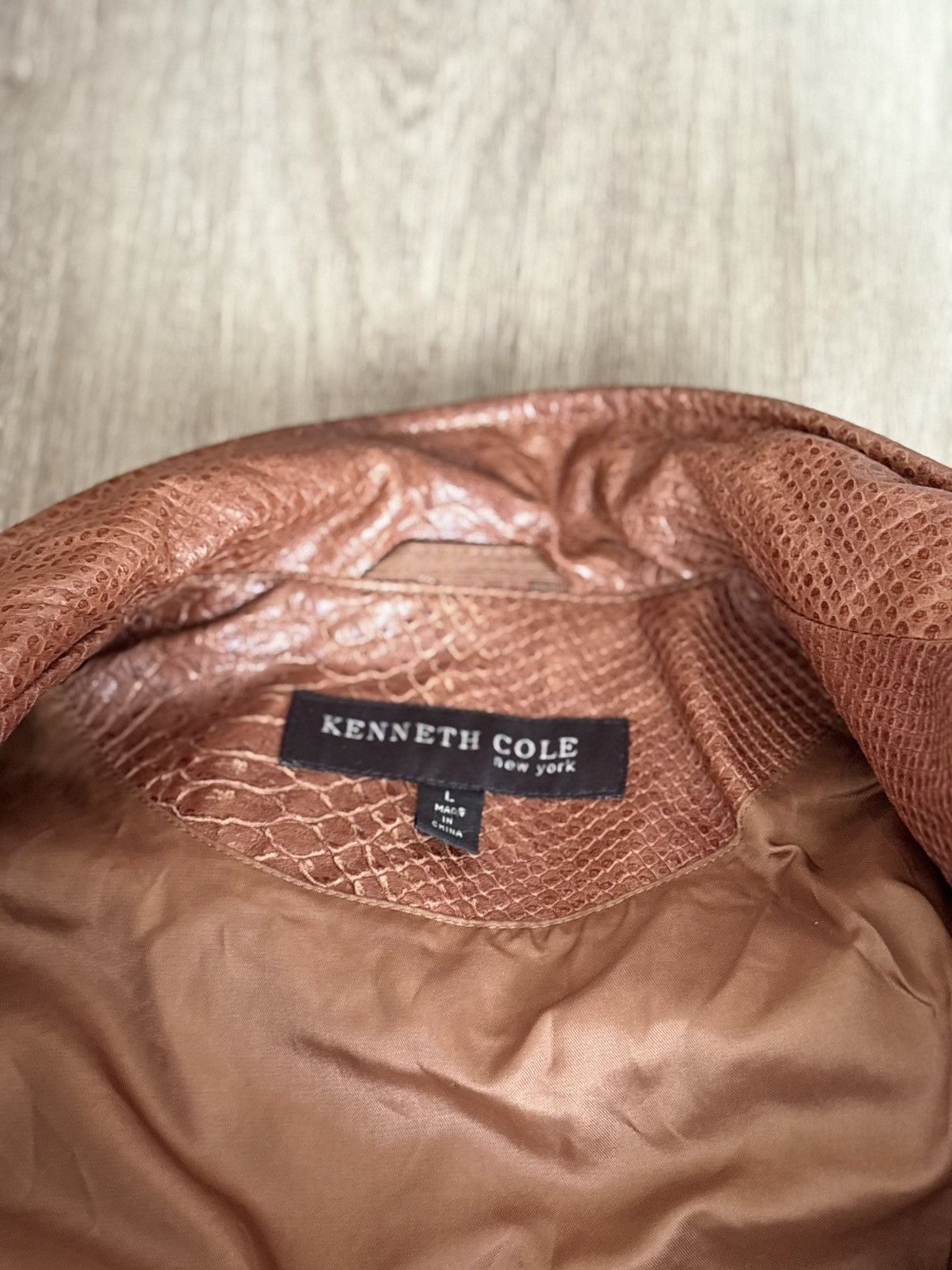 Kenneth Cole Kenneth Cole Leather Bomber Size L / US 10 / IT 46 - 6 Thumbnail